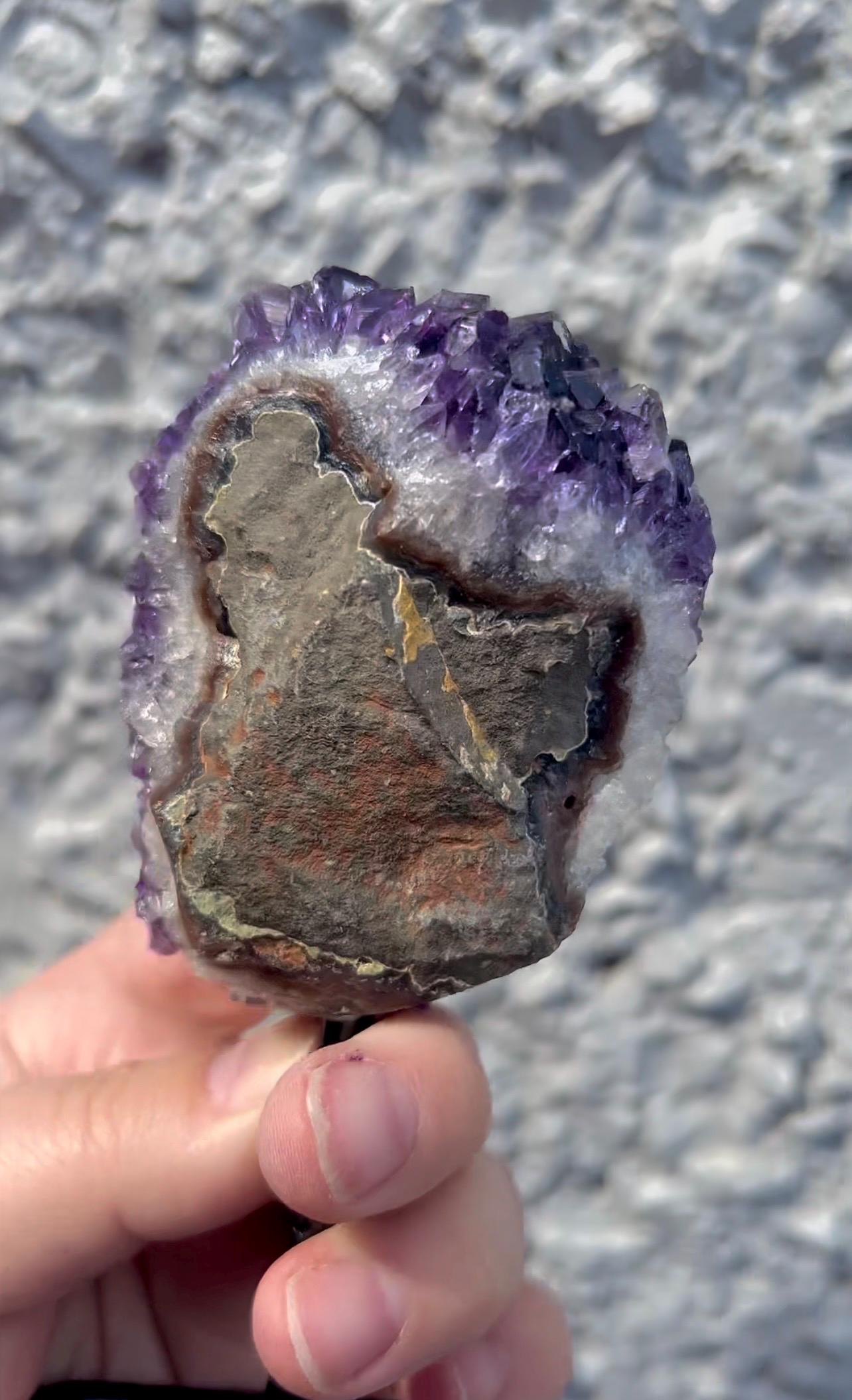 amethyst cluster on stand