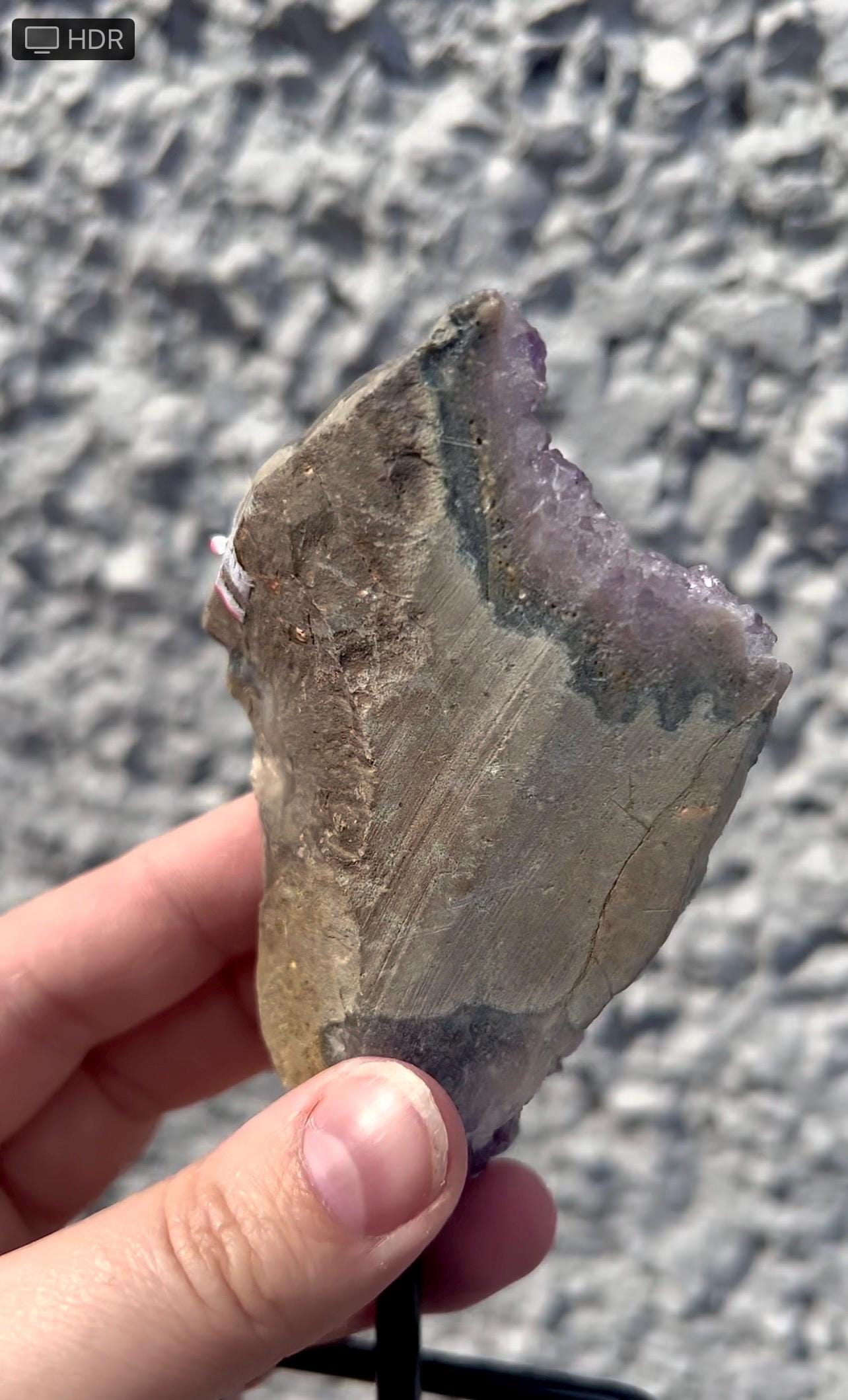 amethyst cluster on stand