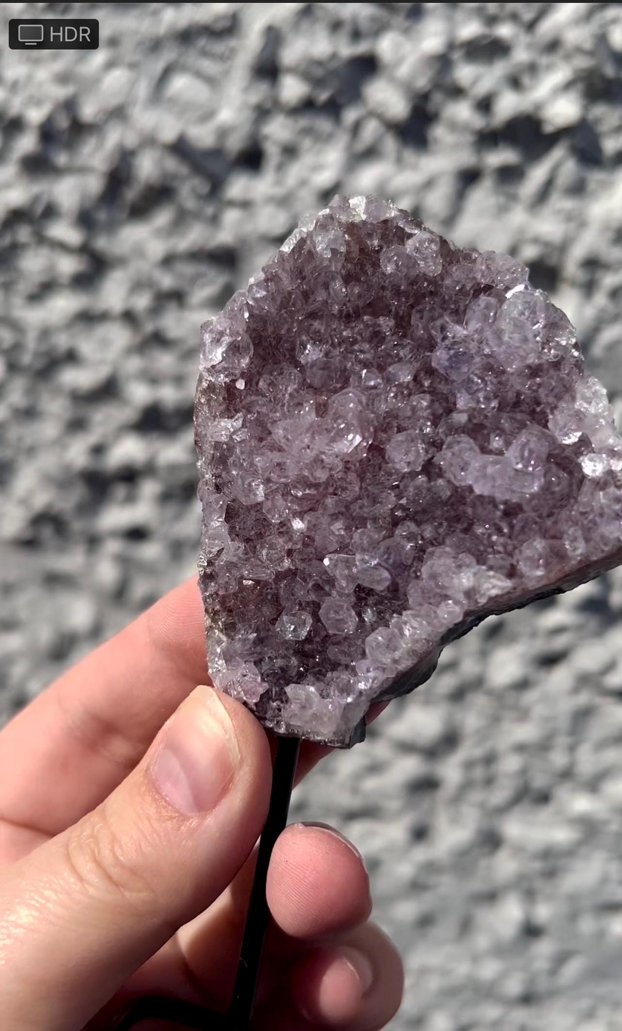amethyst cluster on stand