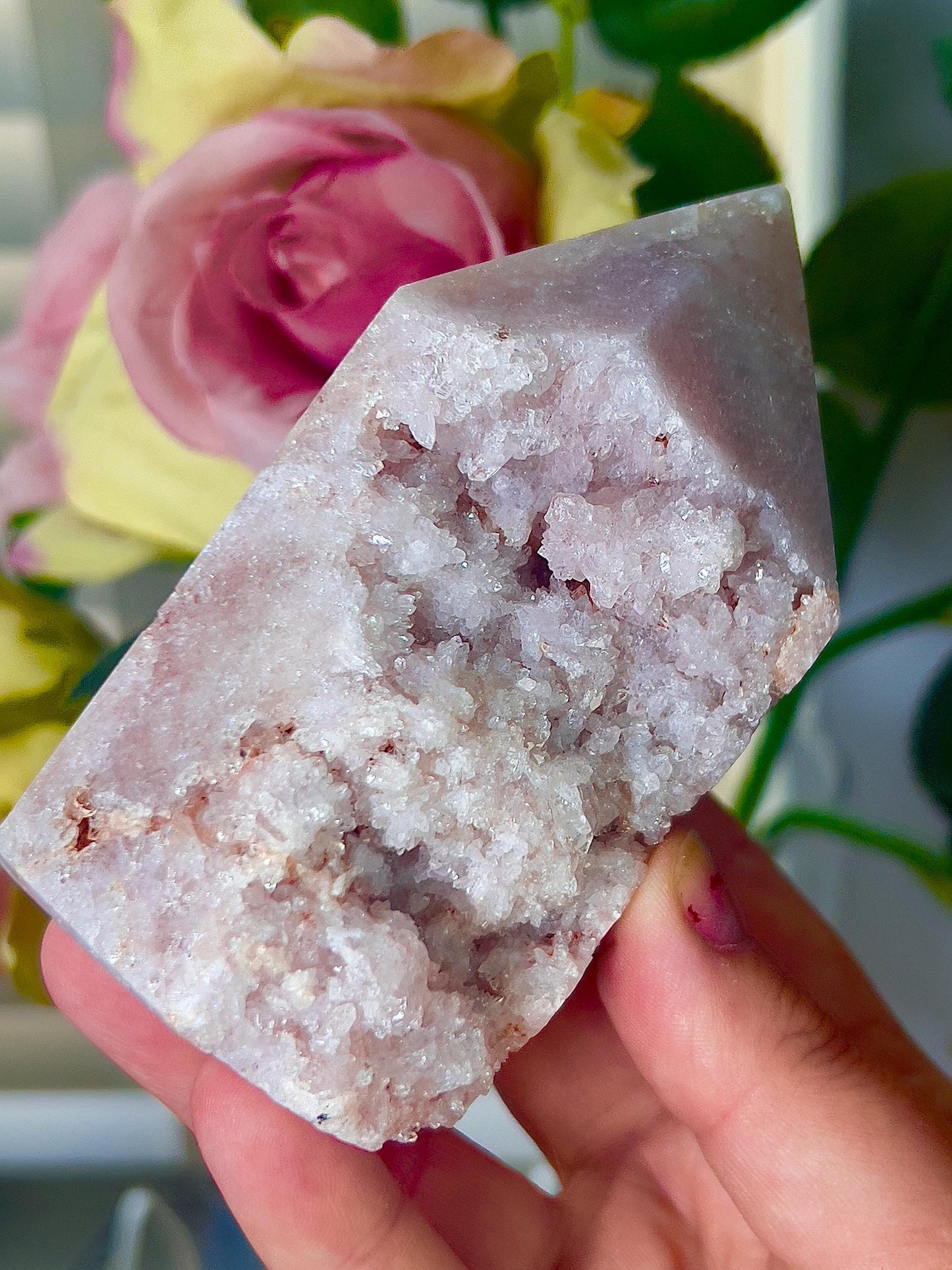 pink amethyst, Chonky tower 555g