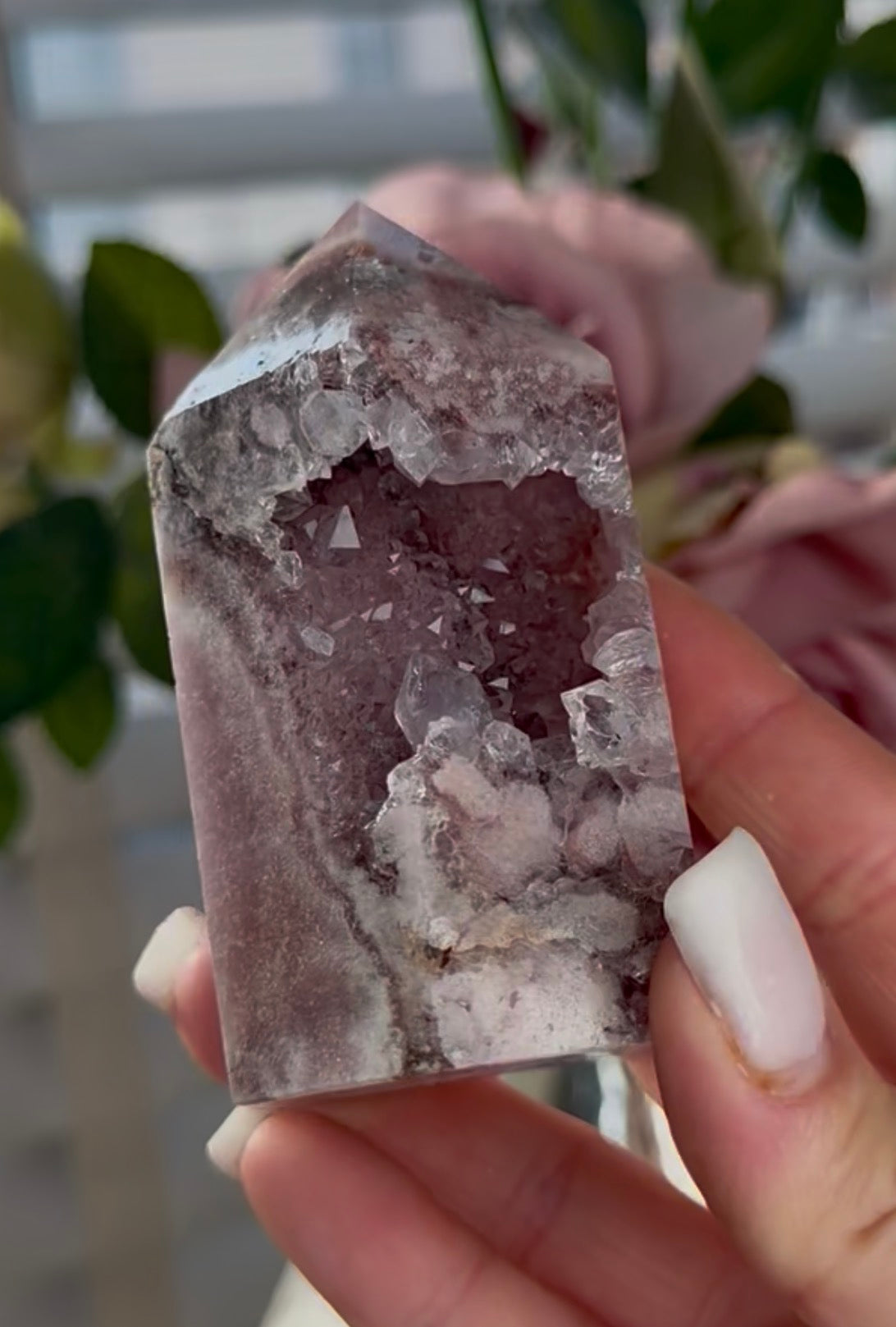 Pink amethyst tower