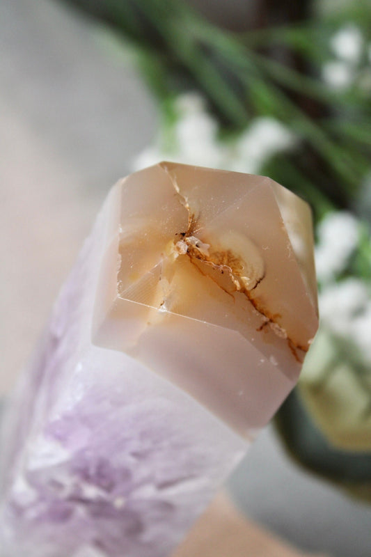 Amethyst agate tower
