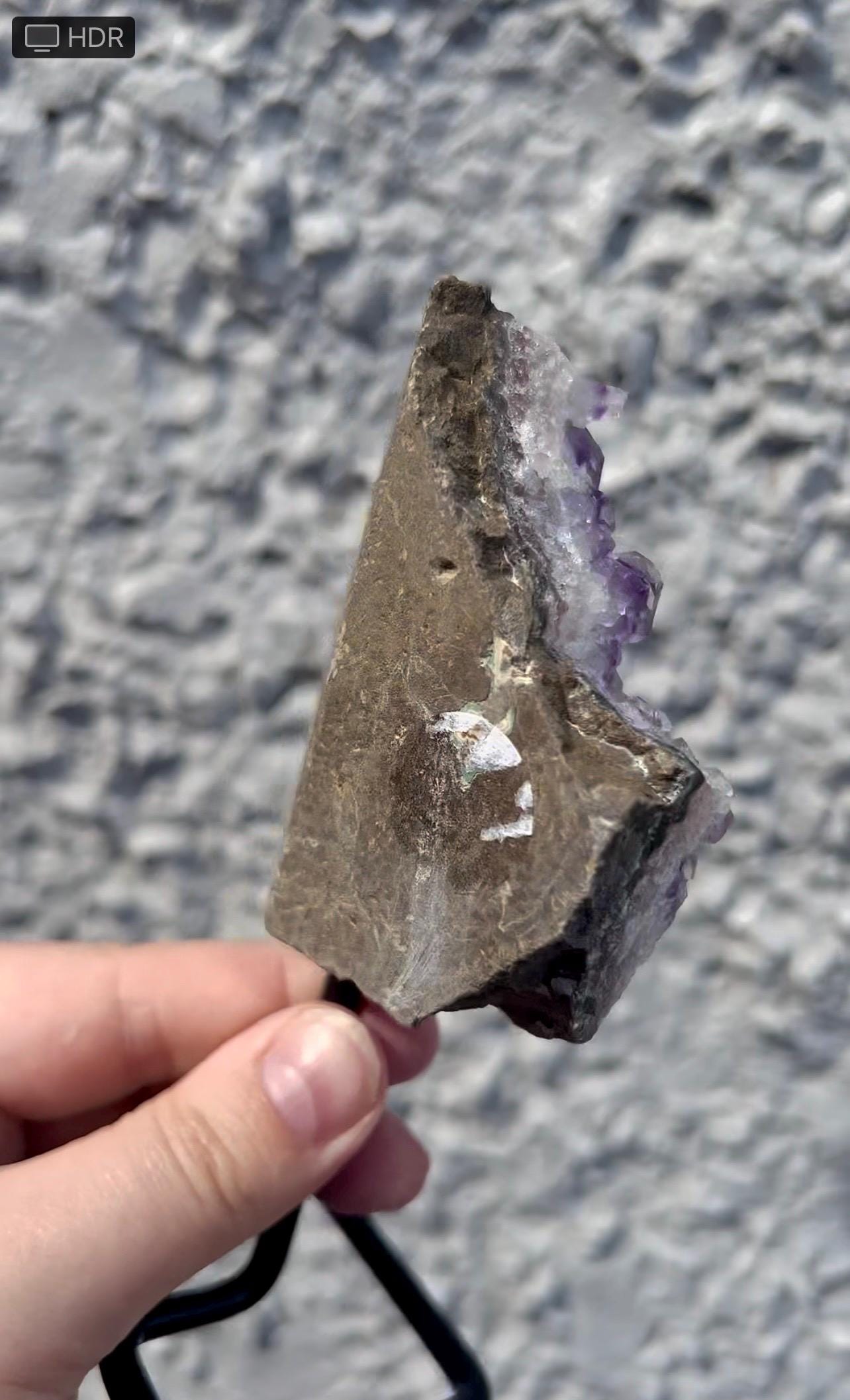 amethyst cluster on stand