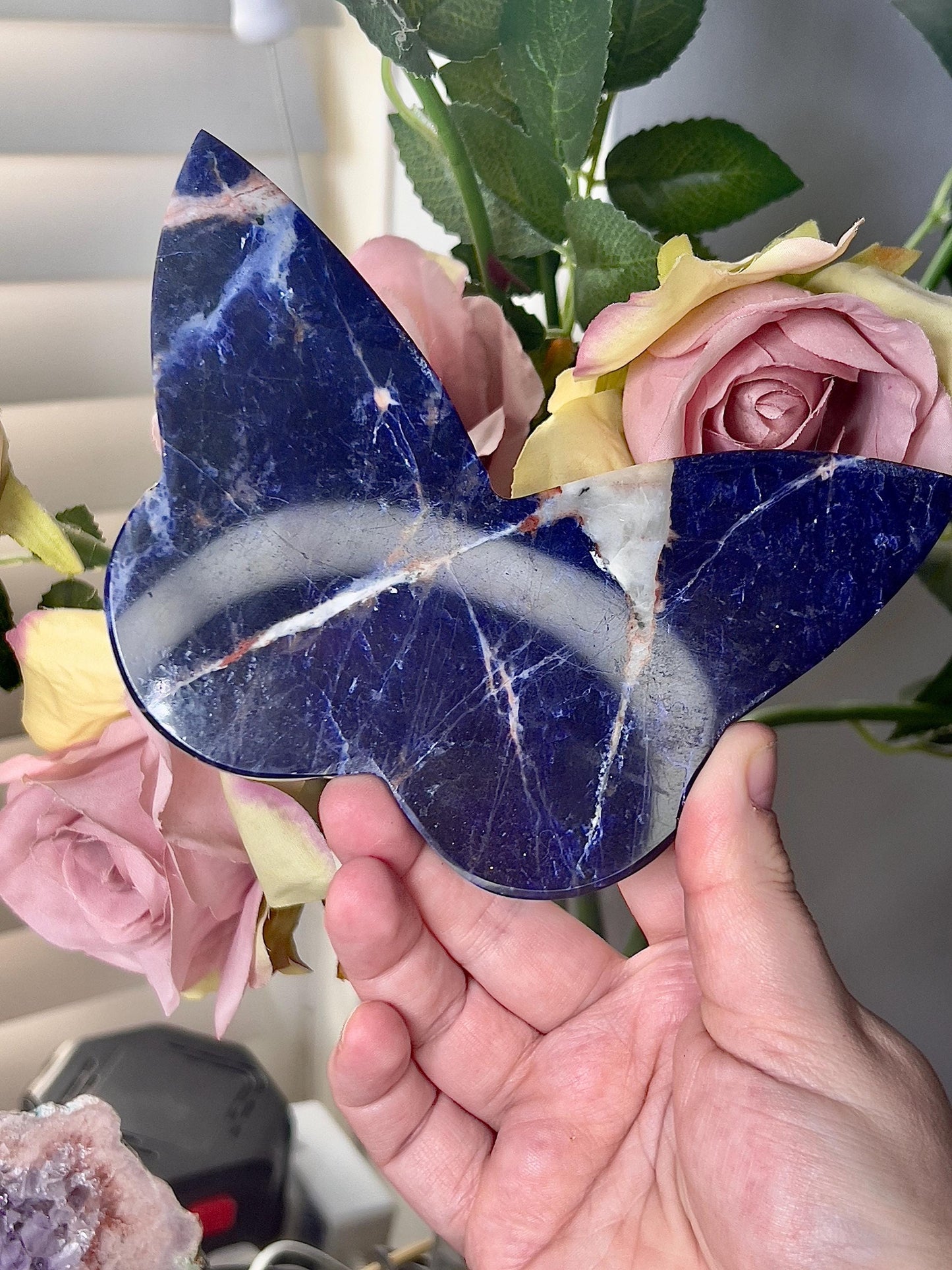 Blue sodalite butterfly (self standing)