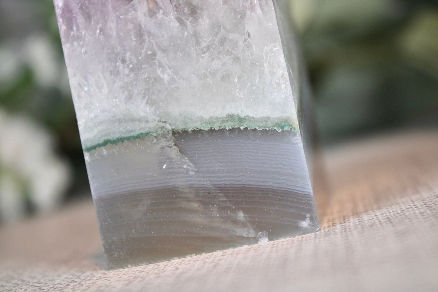 Amethyst agate freeform tower