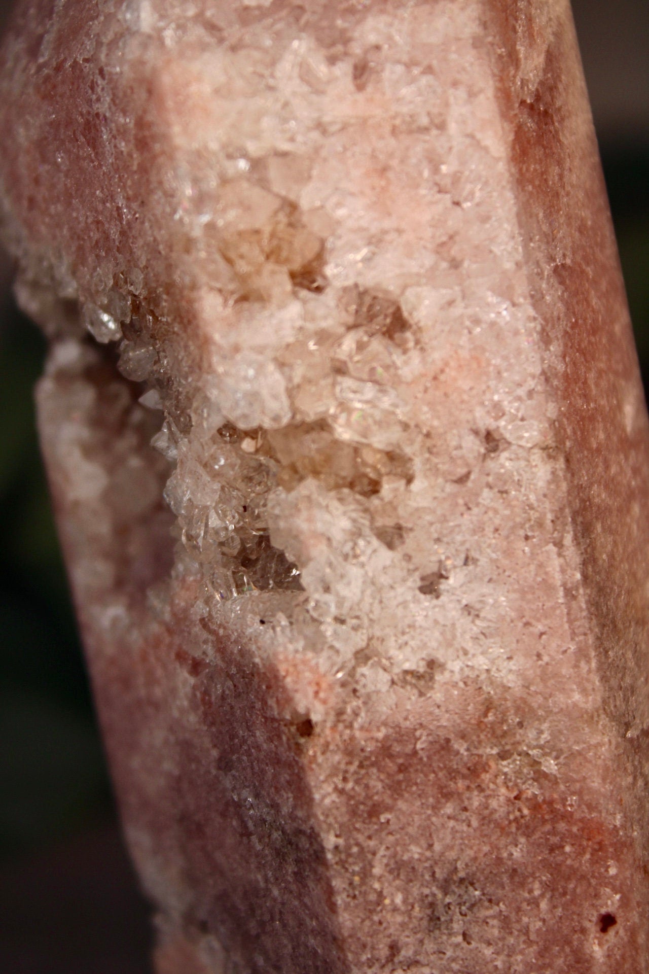 Druzy pink amethyst tower 375g 11cm