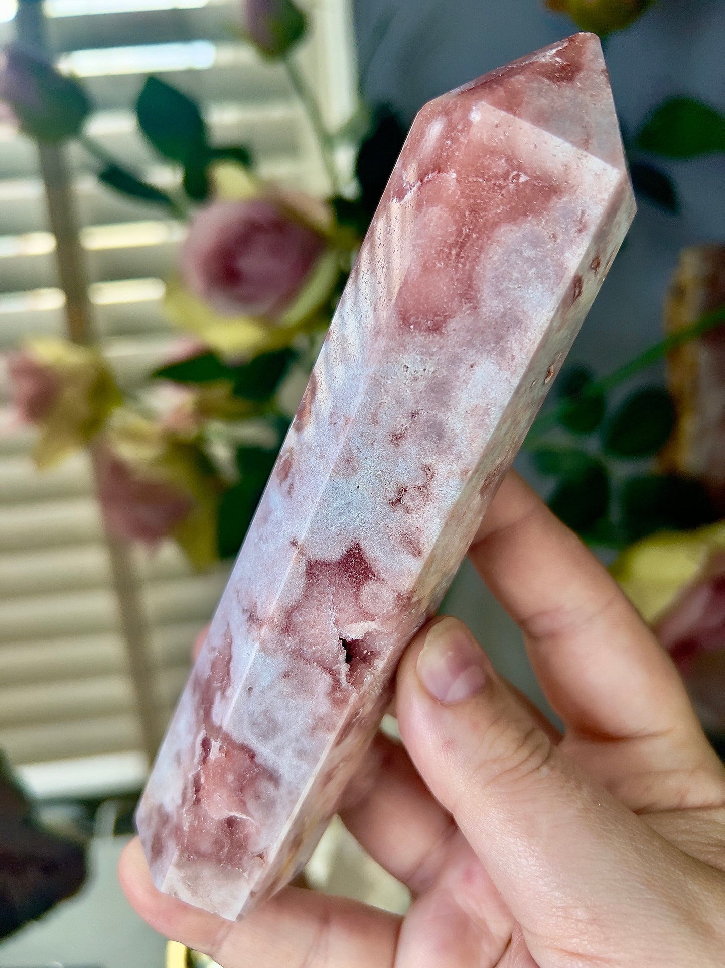 High grade, pink amethyst tower 15cm 270g