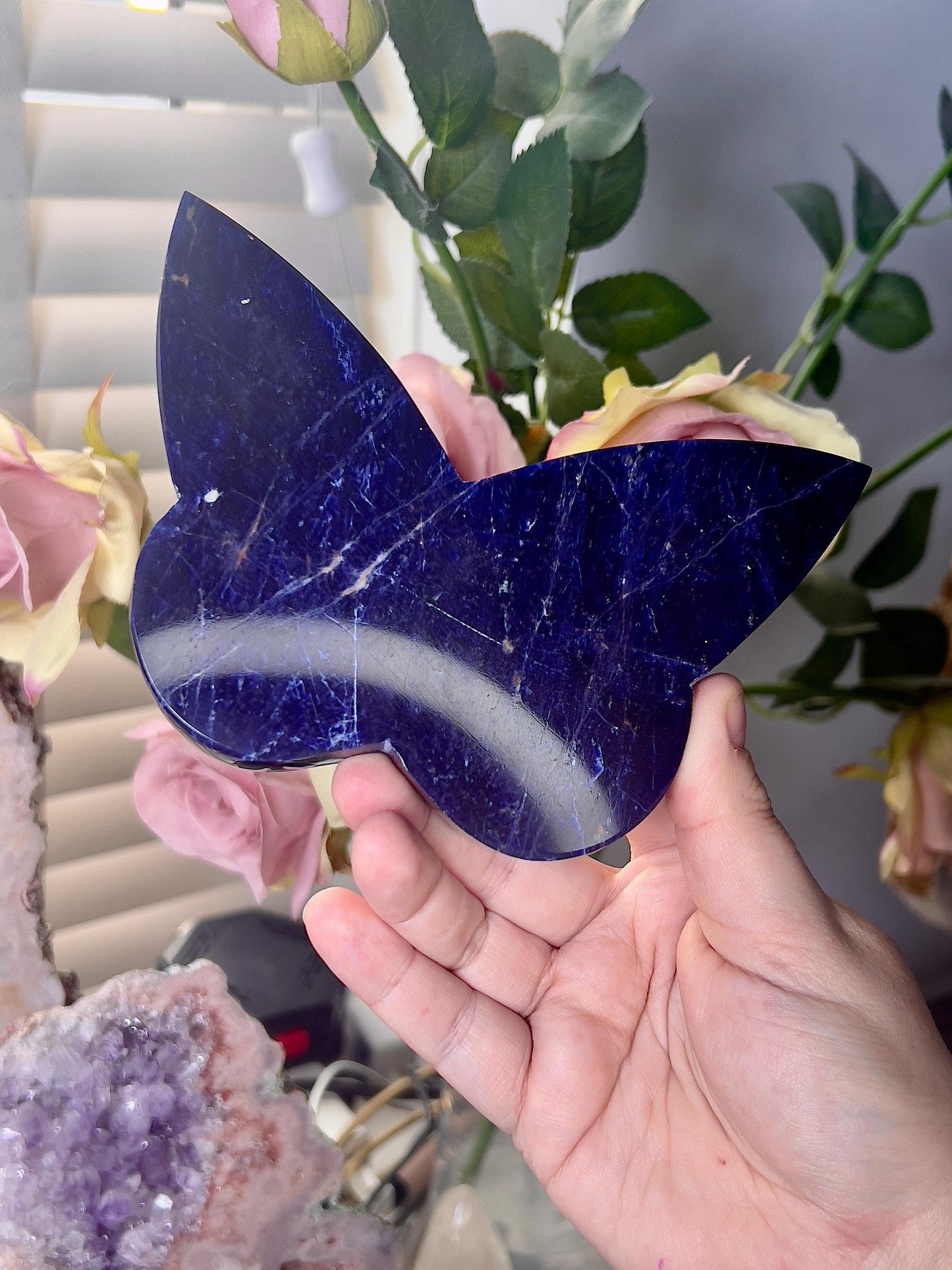Blue sodalite butterfly (self standing)