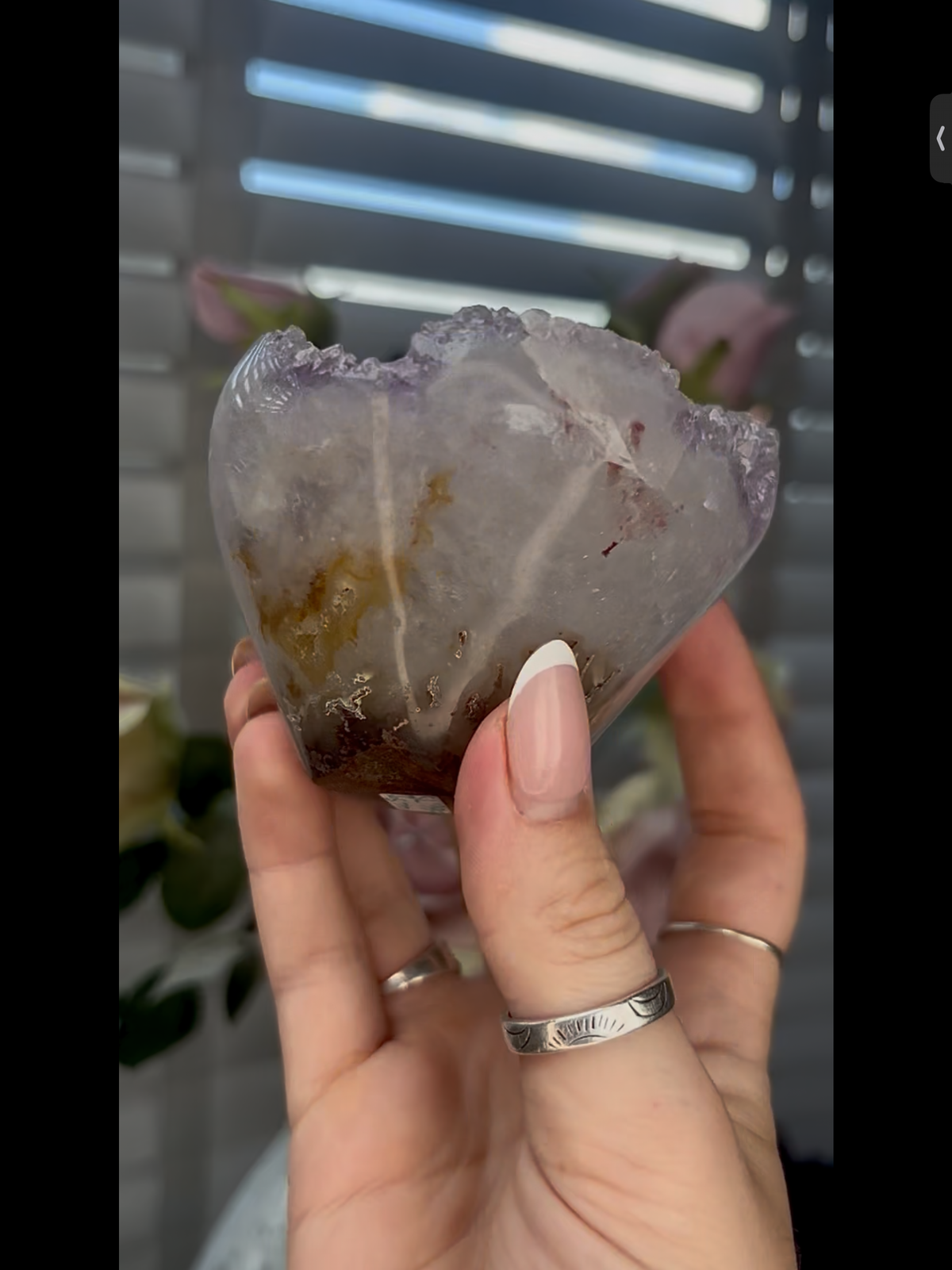 High grade, beautiful, Amethyst agate Freeform/mushroom 445g