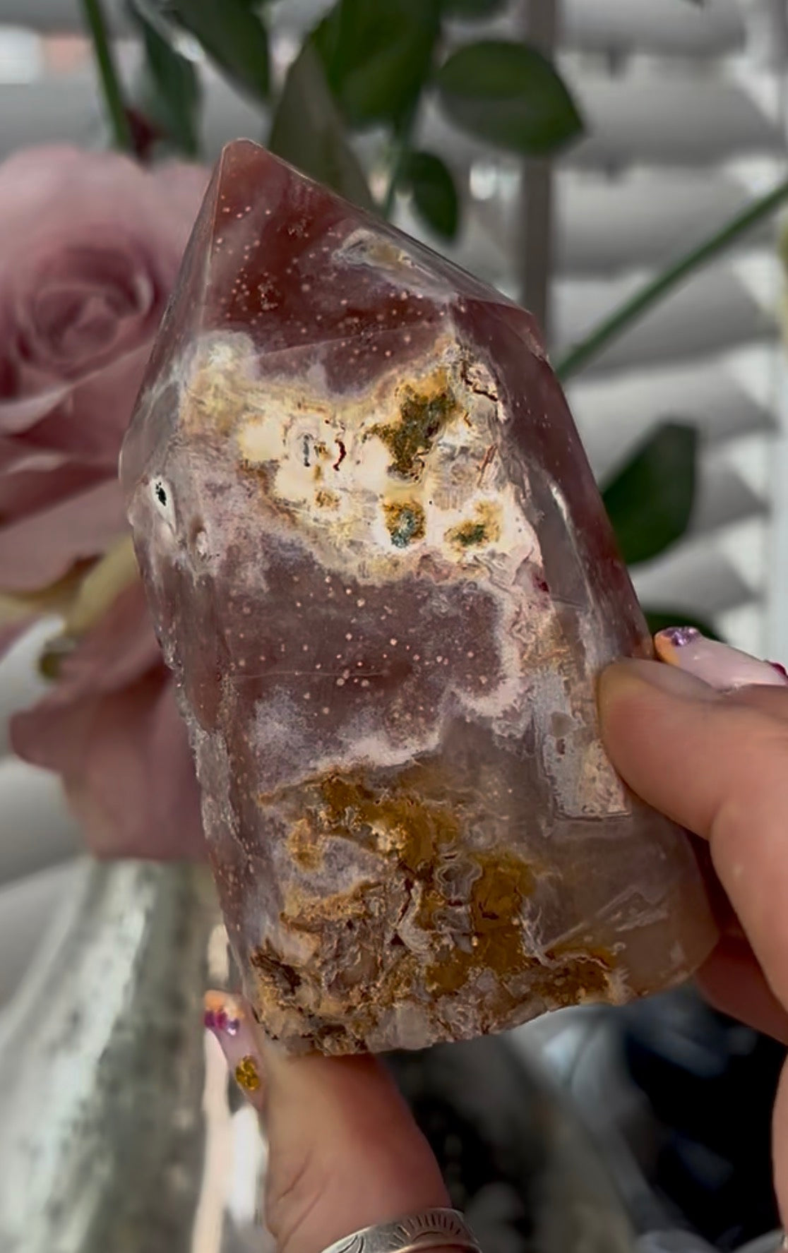Beautiful, high quality, Pink amethyst tower
