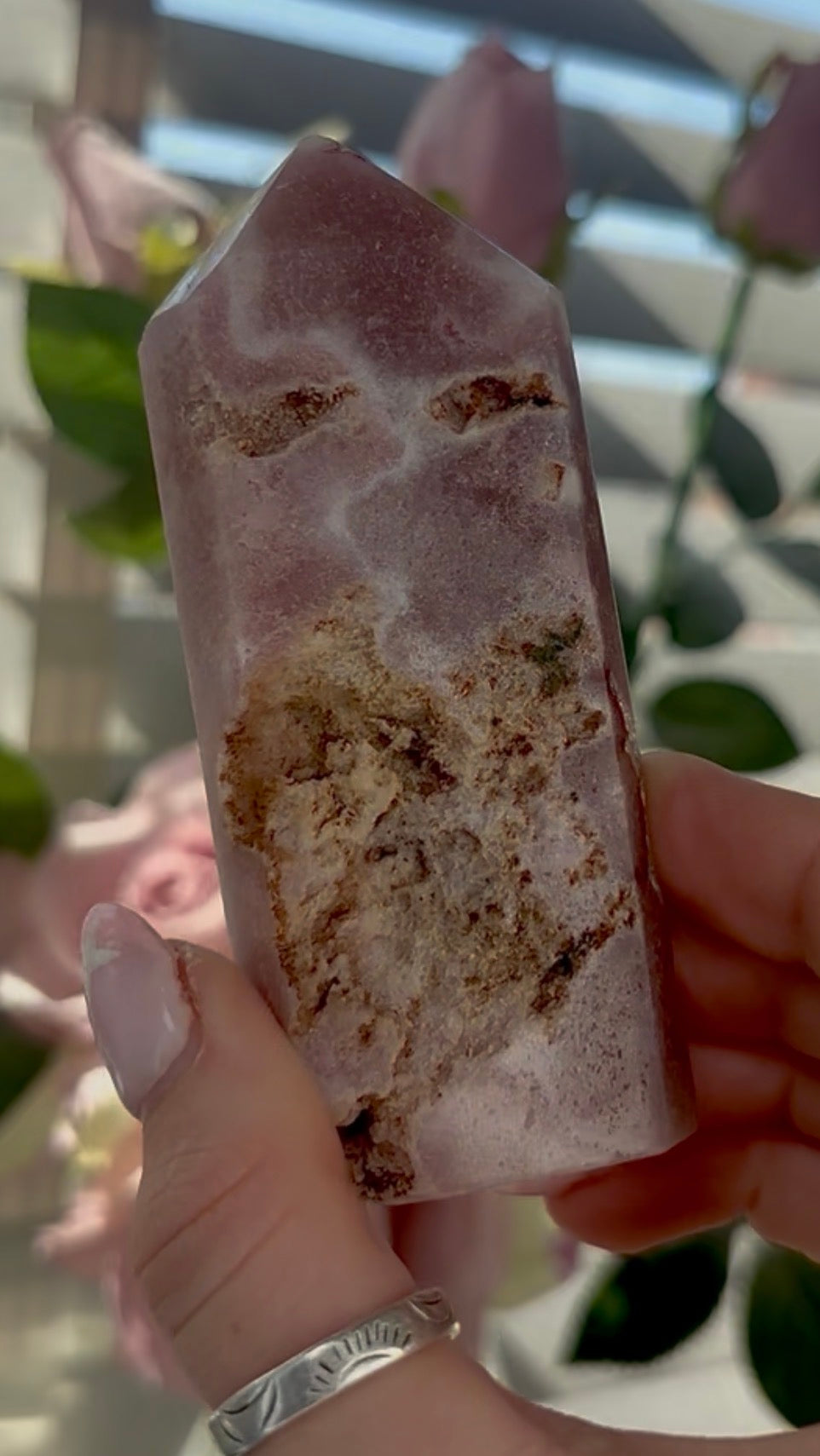 Beautiful, high quality, Pink amethyst tower