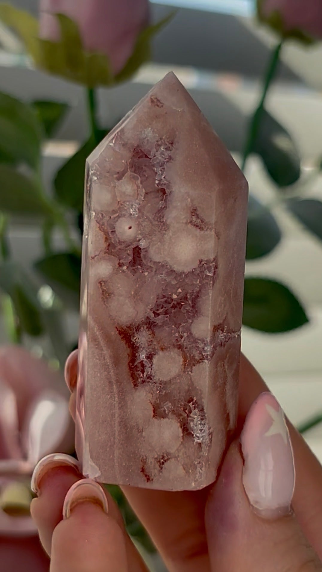 Beautiful, mini Pink amethyst tower