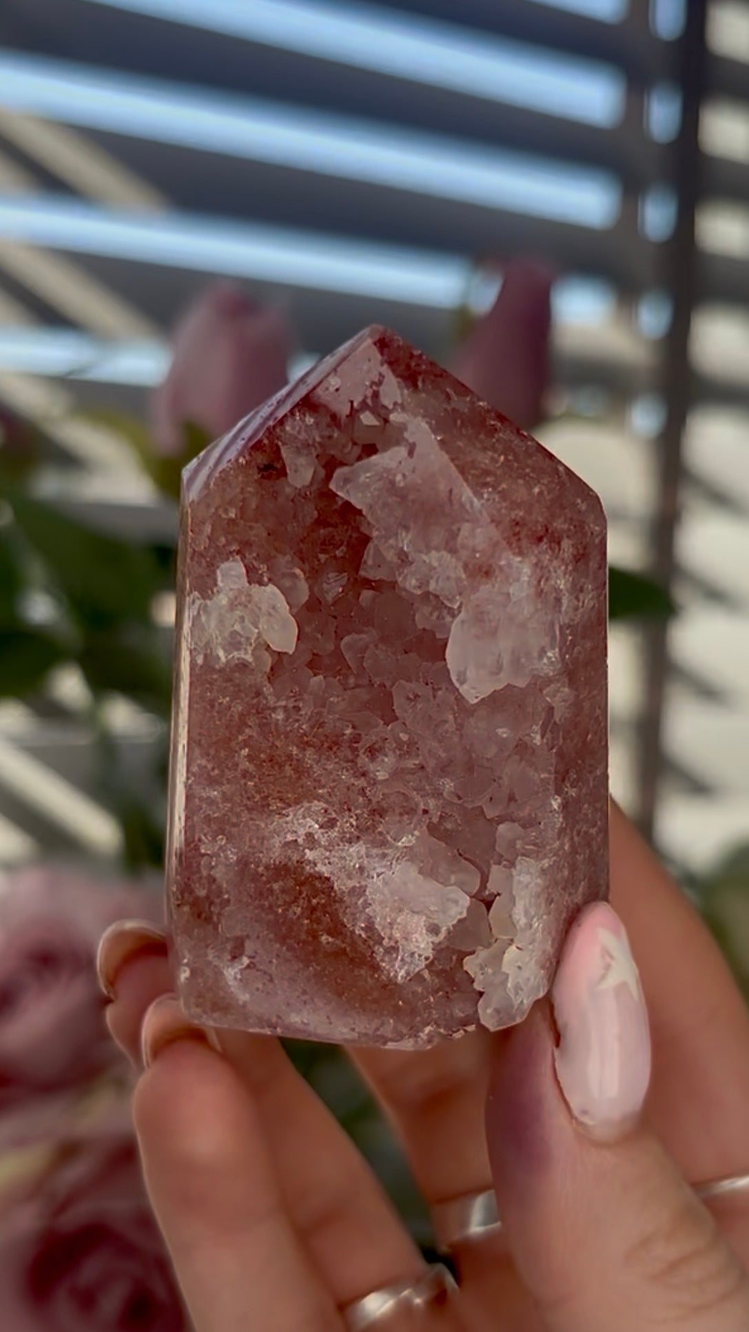 Beautiful, Pink amethyst tower