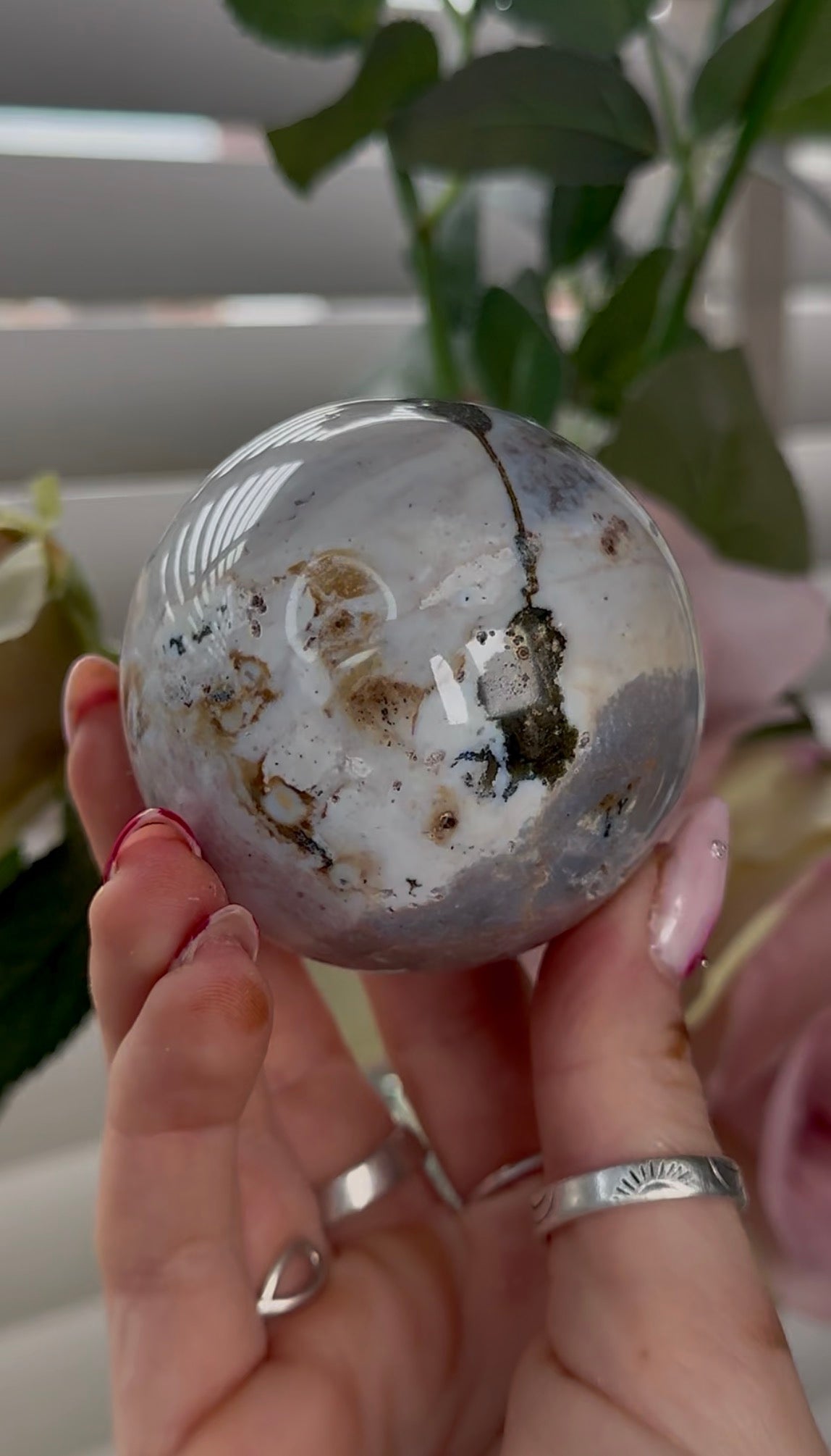 Ocean jasper sphere