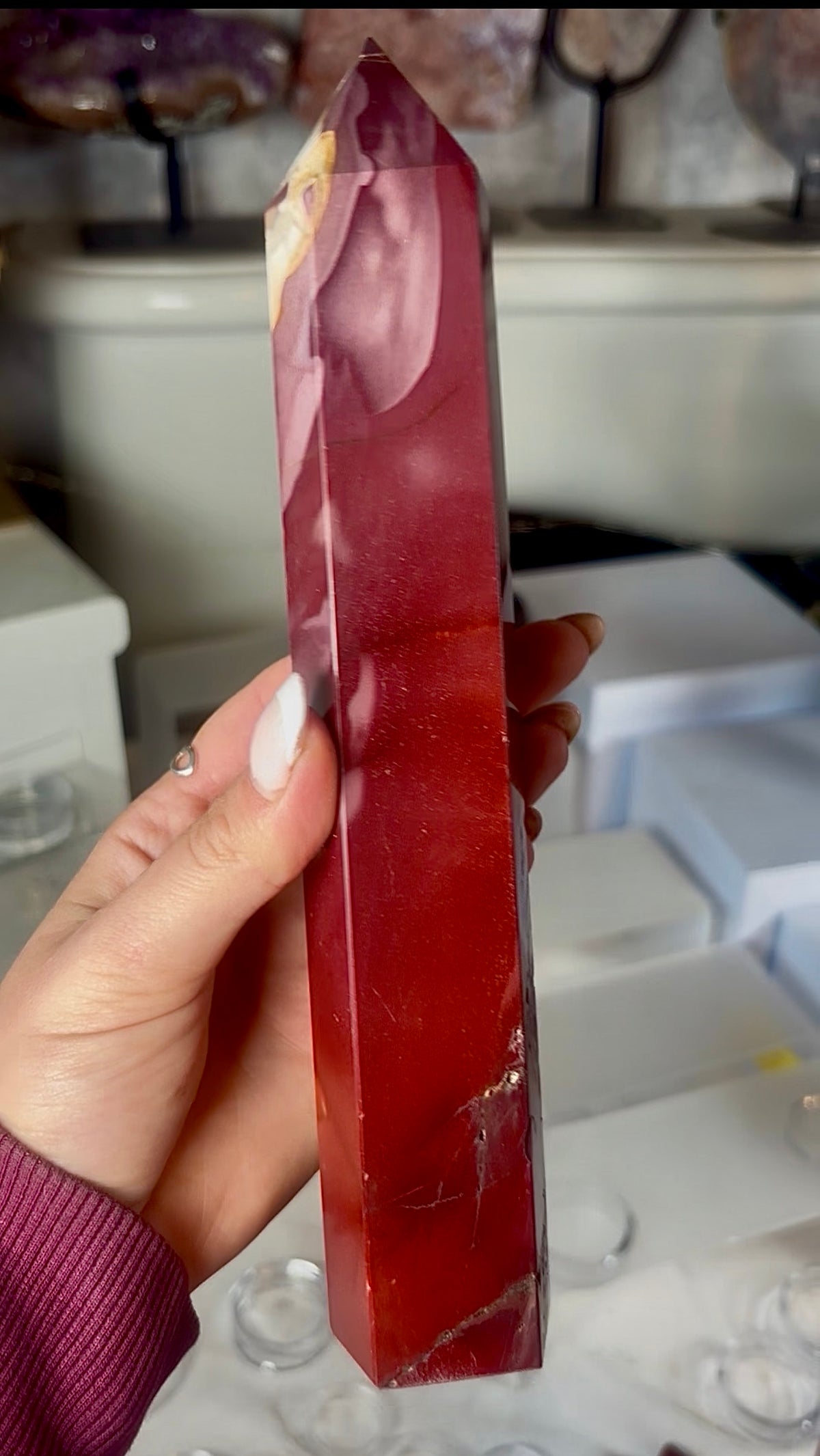 High quality, mookaite jasper tower 22.5cm