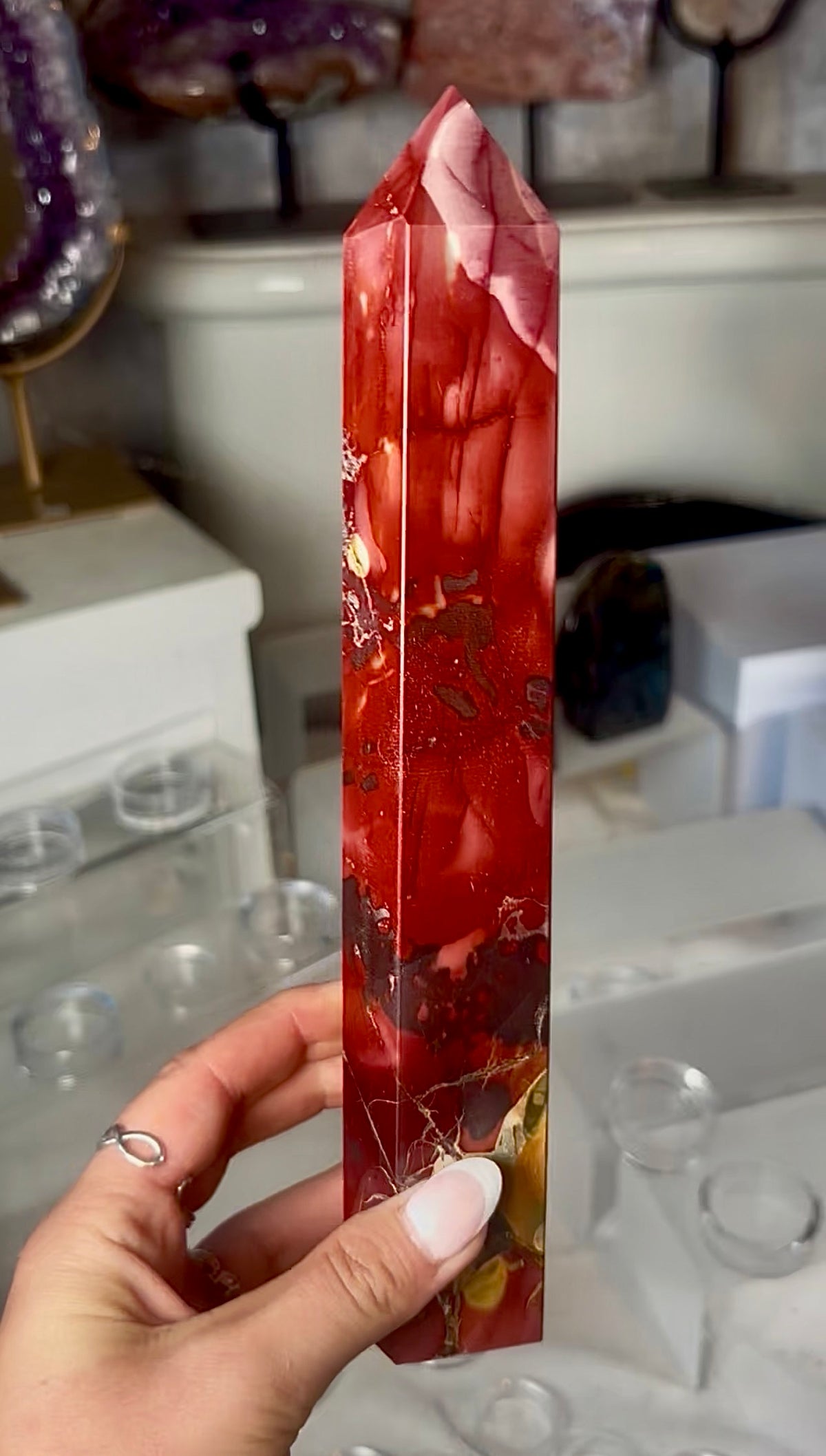 High quality, mookaite jasper tower 22.4cm
