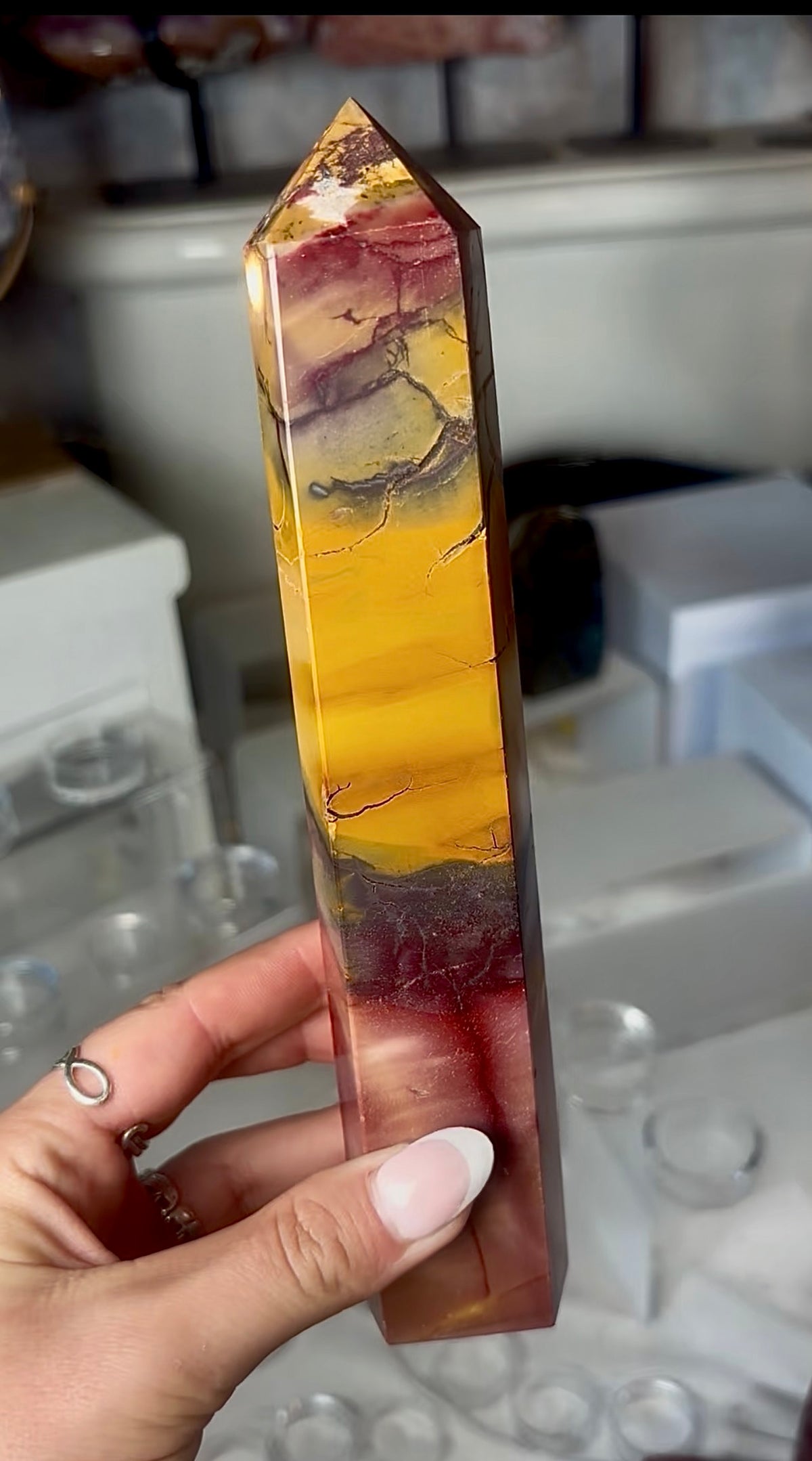 High quality, mookaite jasper tower 22.4cm