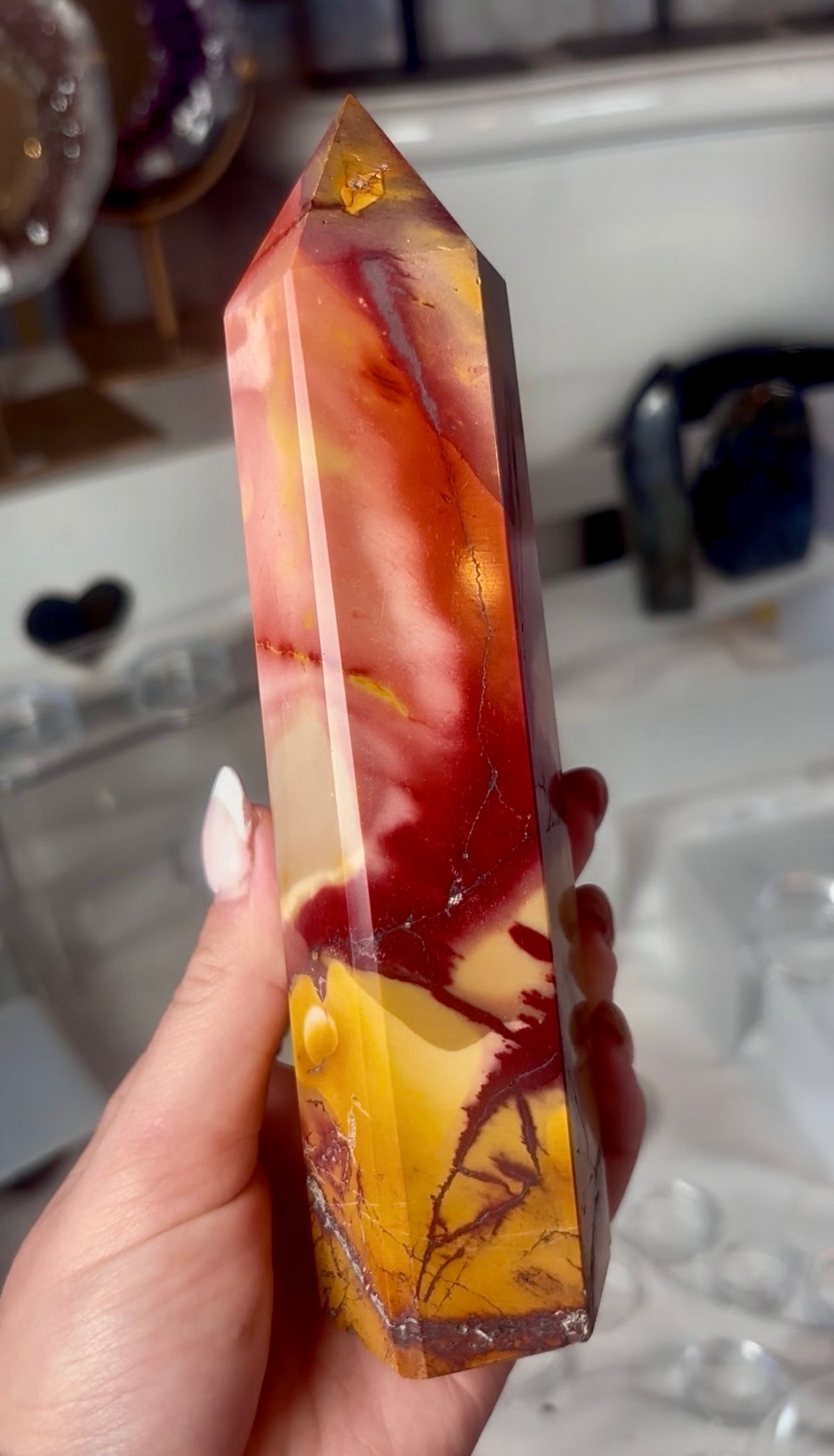 High quality, mookaite jasper tower 17.2cm