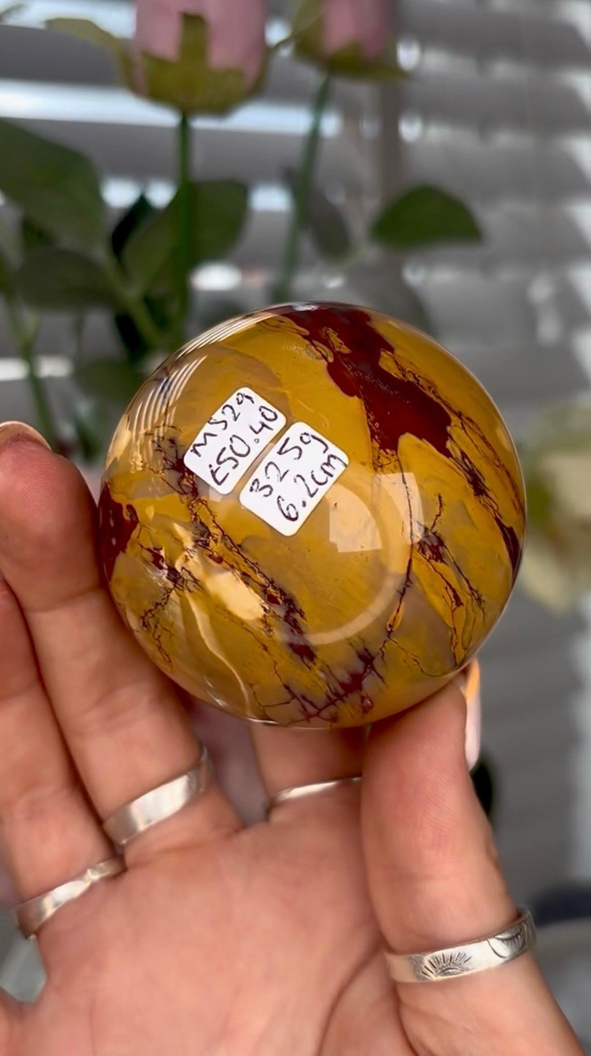 High quality, mookaite Jasper sphere 6.2cm