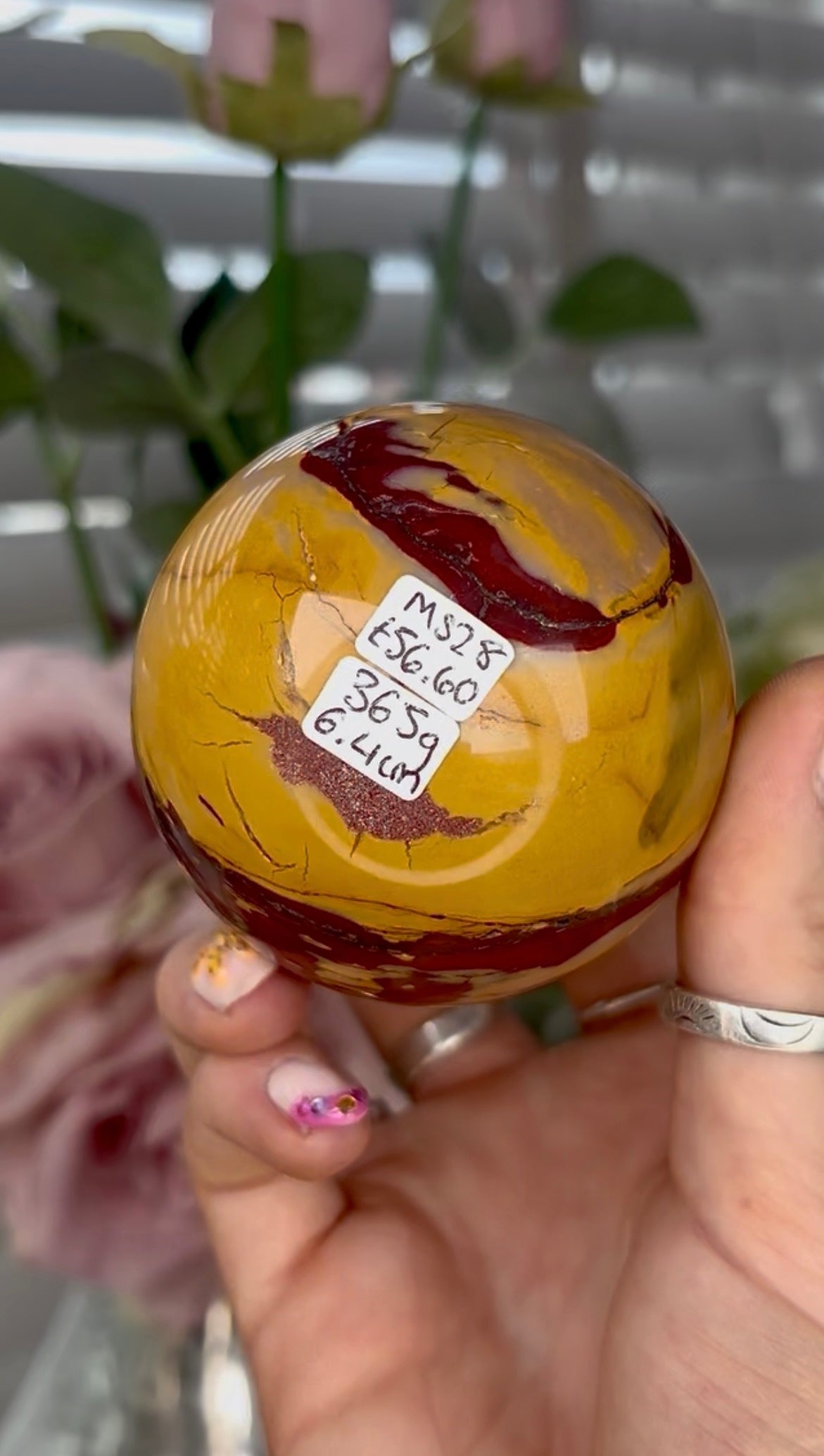 High quality, mookaite Jasper sphere 6.4cm