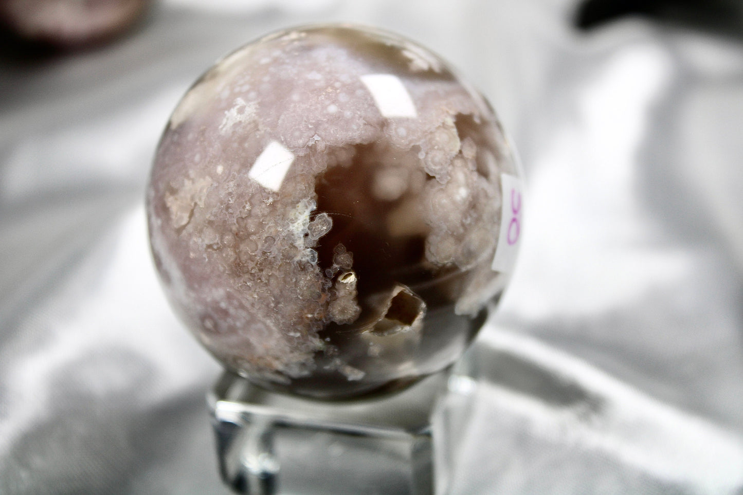 Flower agate sphere 215g 5cm