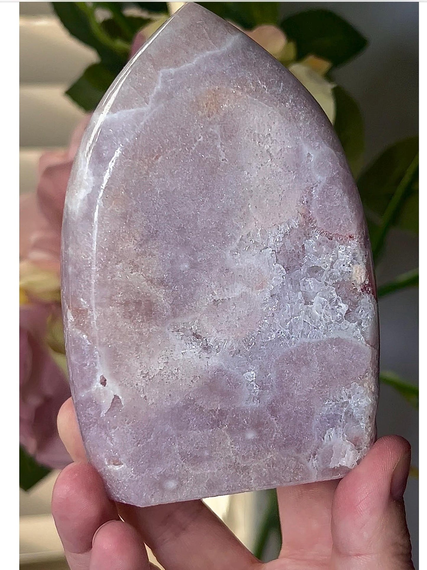 High grade, pink amethyst flame