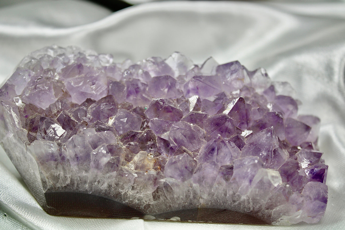 Super clear, druzy tooth, Amethyst agate freeform 296g 12cm by 5cm