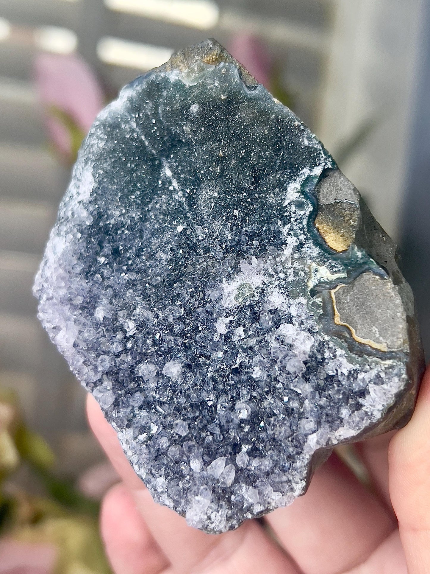 amethyst cutbase black tone freeform - 185G 6CM 5cm