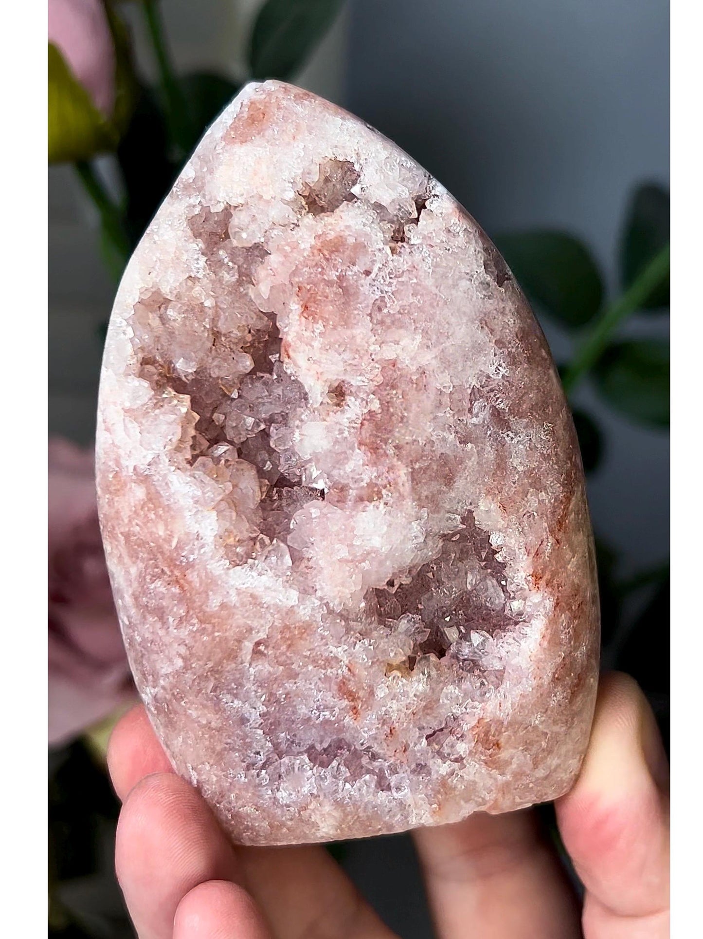 High grade, pink amethyst flame