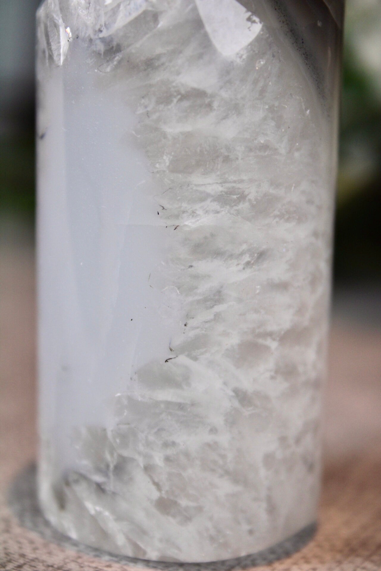 Circular, quartz agate tower