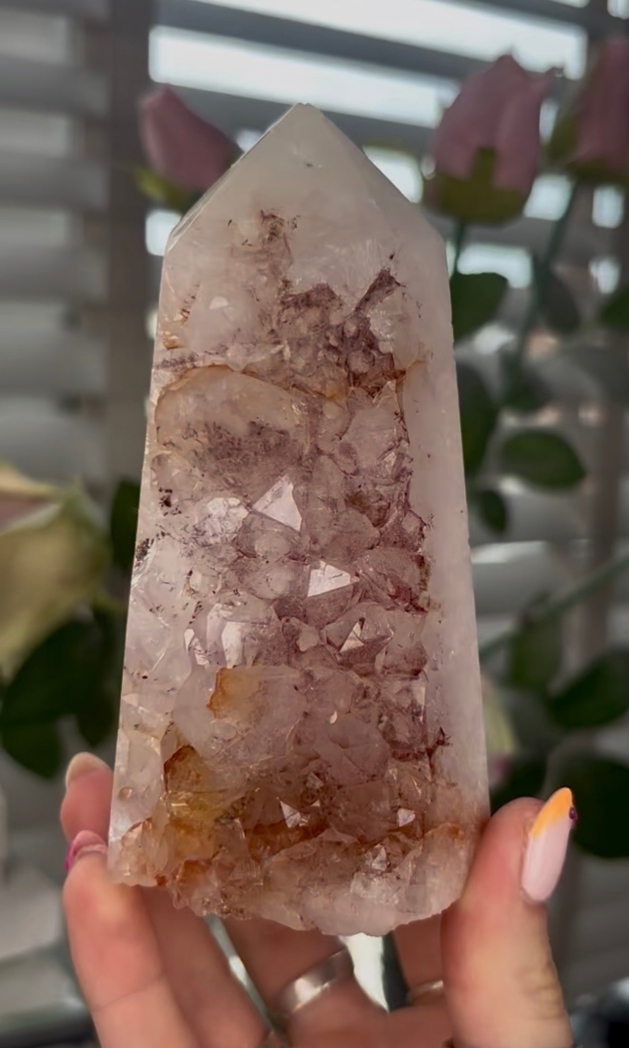 Beautiful, Pink amethyst tower