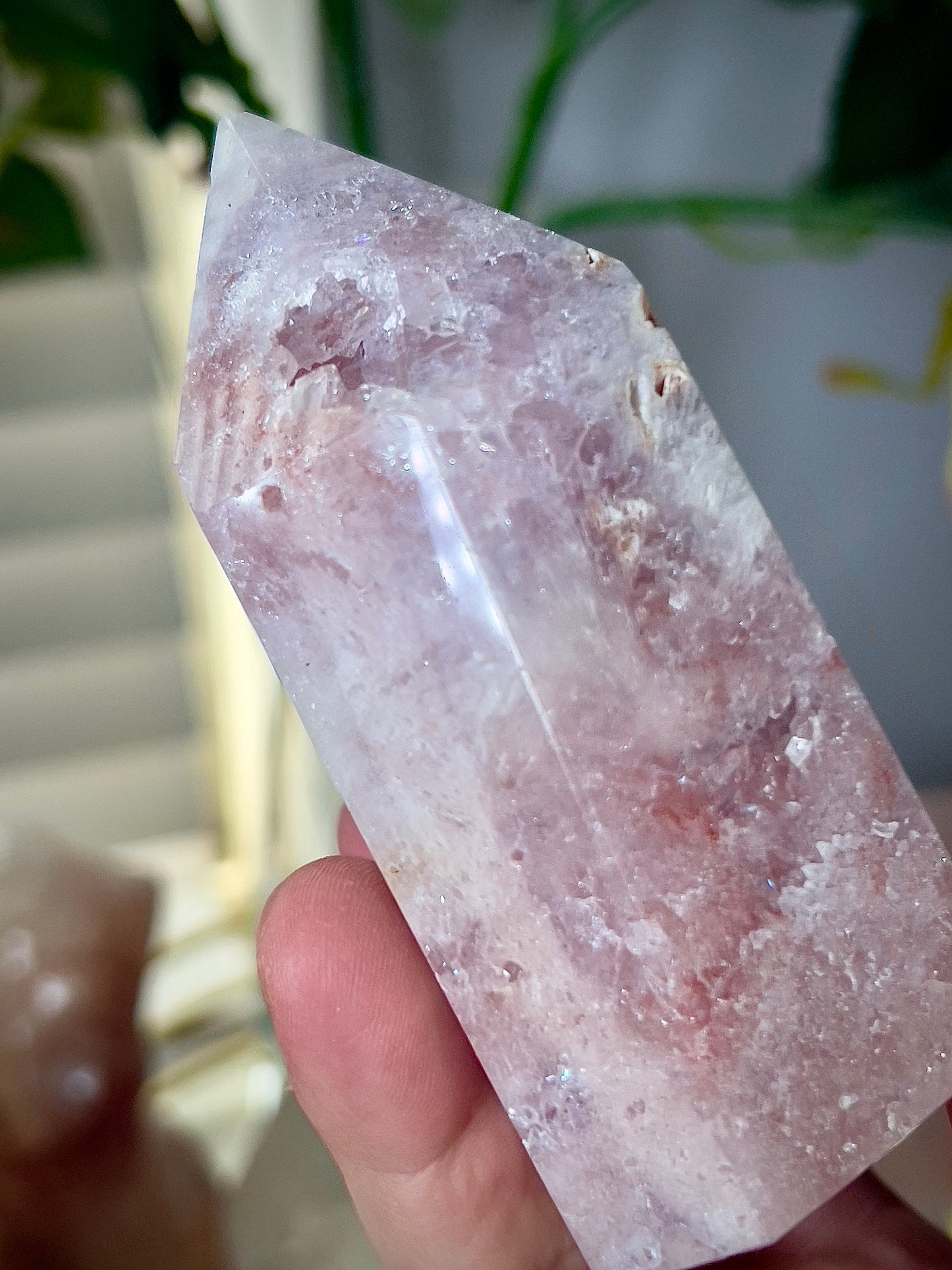 High grade, chonky, pink amethyst, tower
