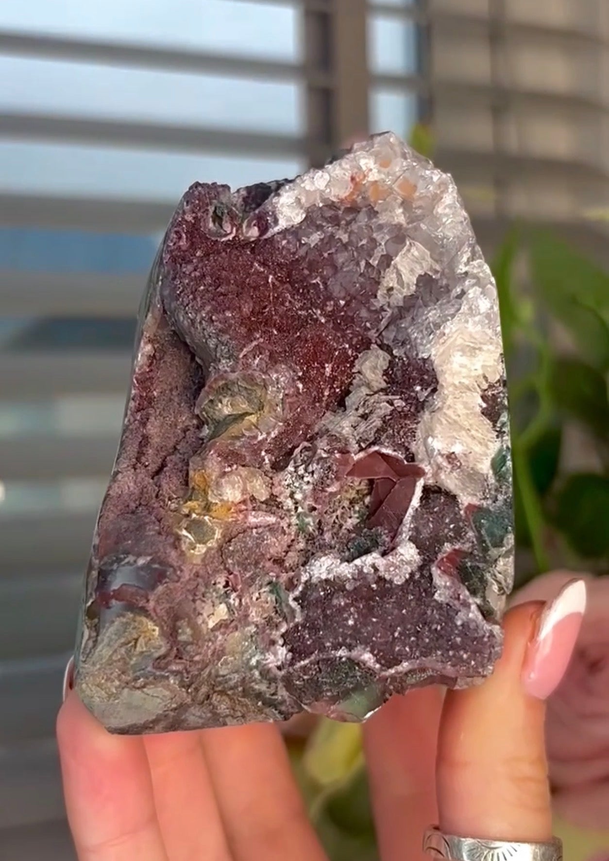 One of a kind multi toned amethyst cutbase