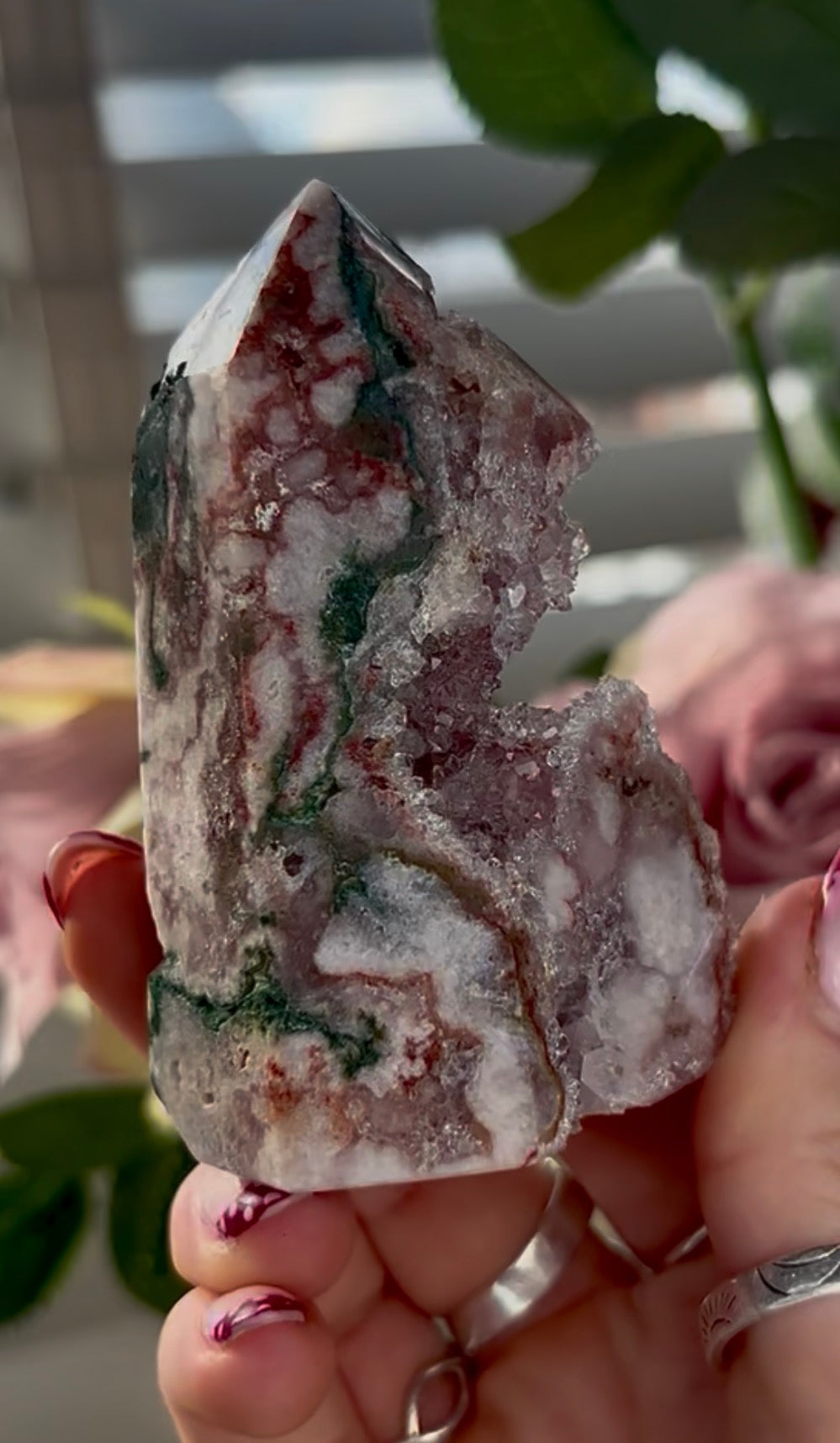 Pink amethyst tower