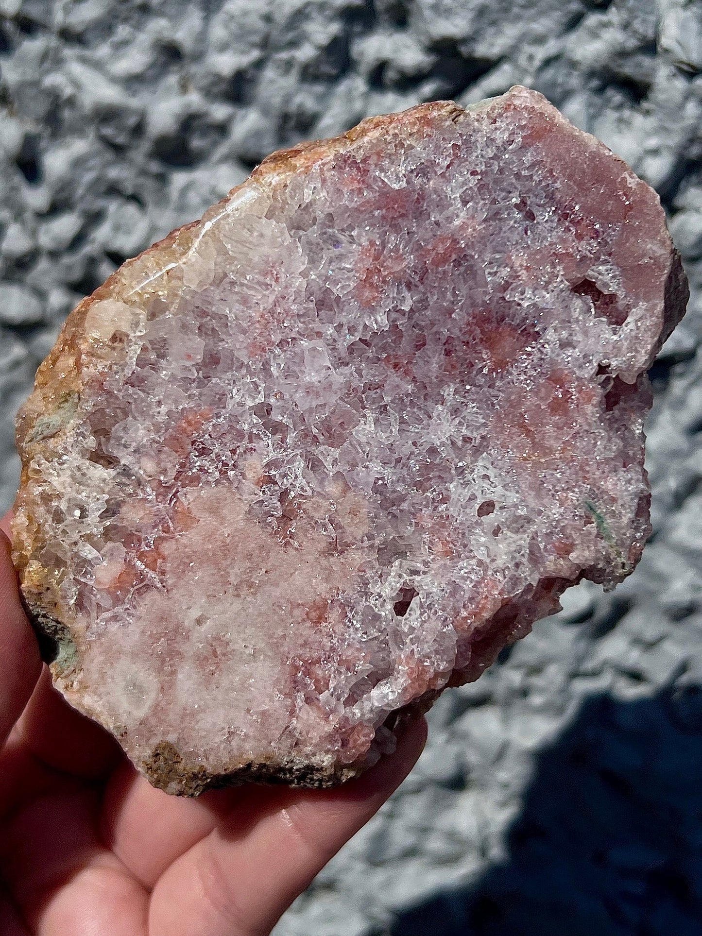pink amethyst slab