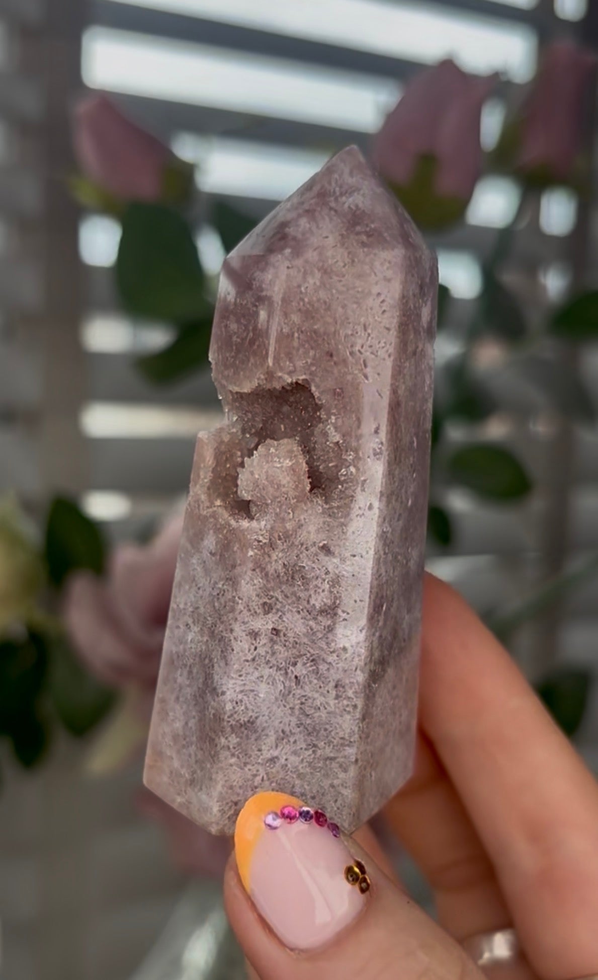 Beautiful, Pink amethyst tower