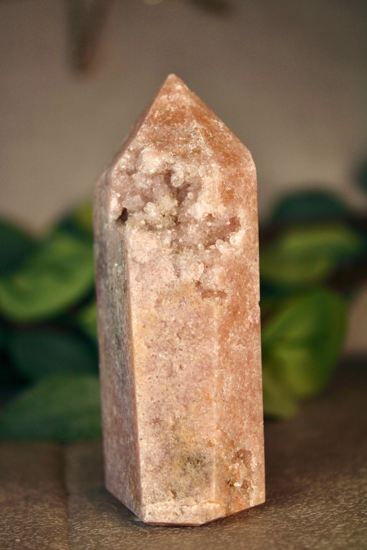 Pink amethyst tower from brazil 230g 9.5cm high