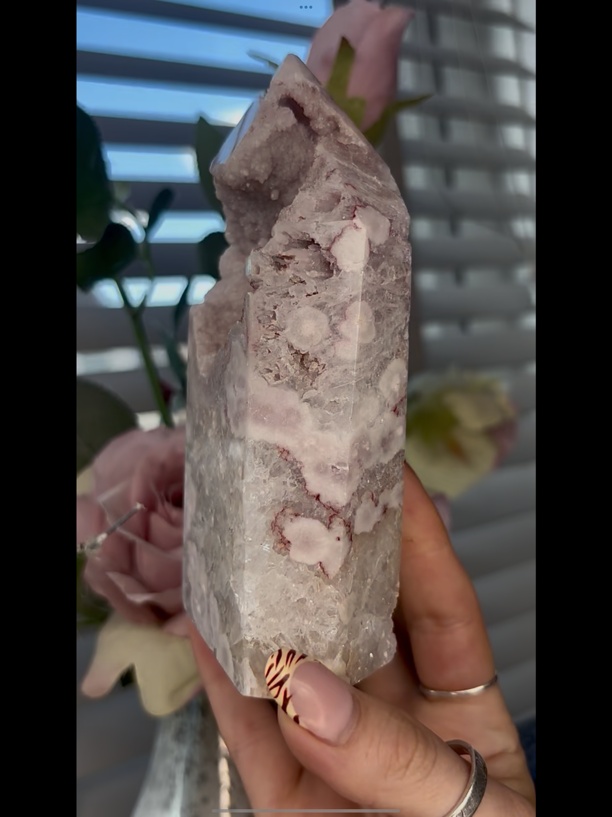 Beautiful, chunky Pink amethyst tower 15cm 615g PAT42