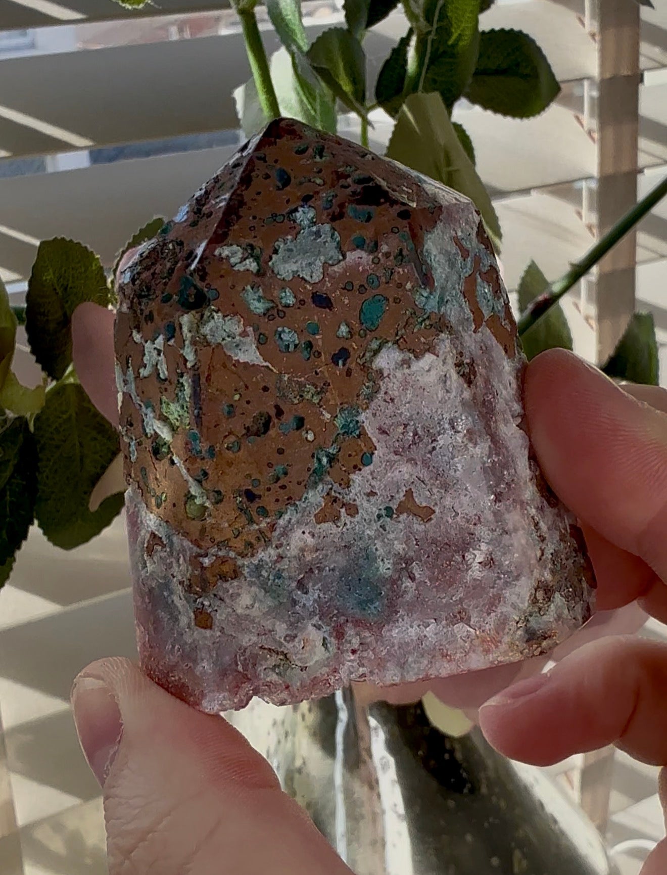 Small Pink amethyst tower