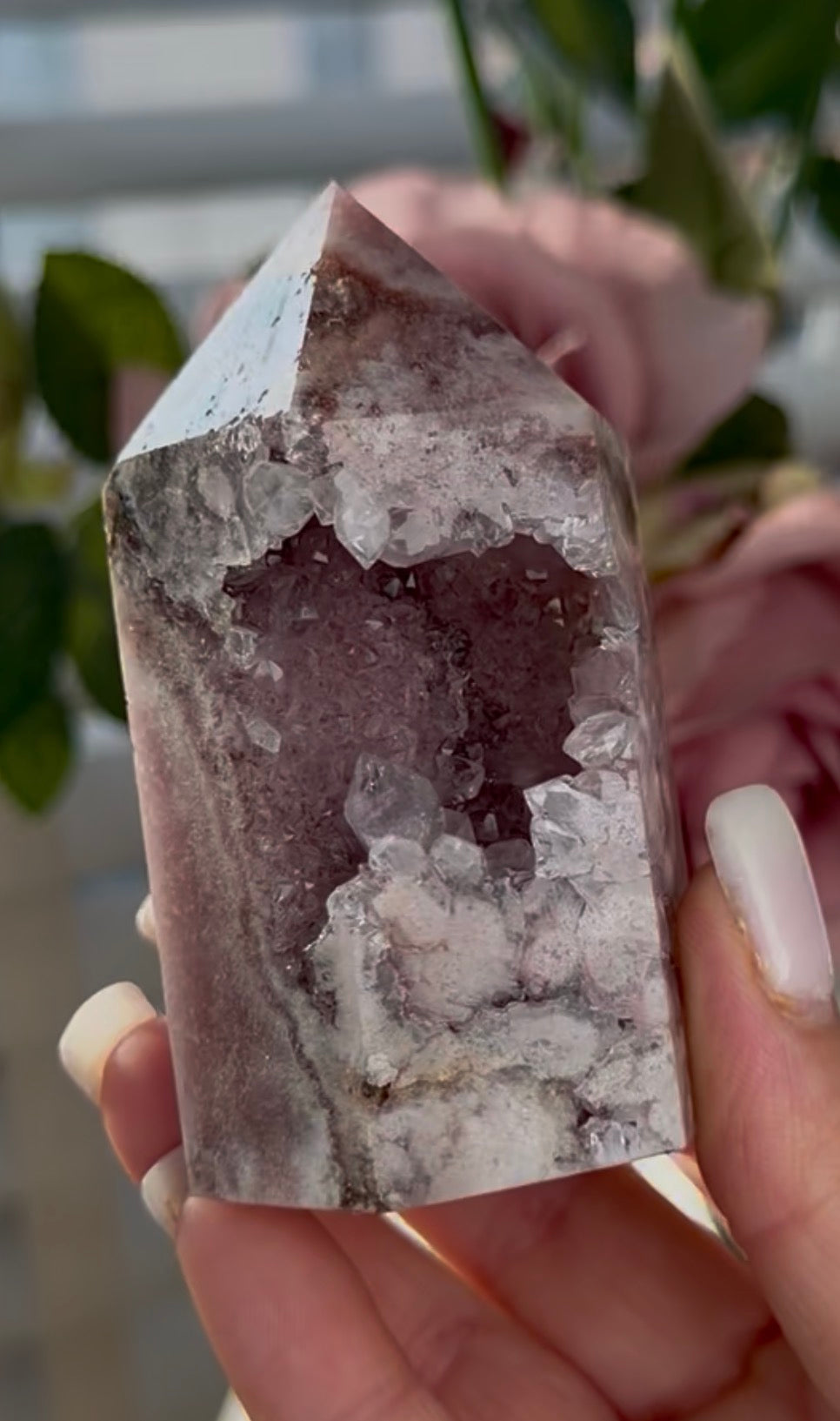 Pink amethyst tower