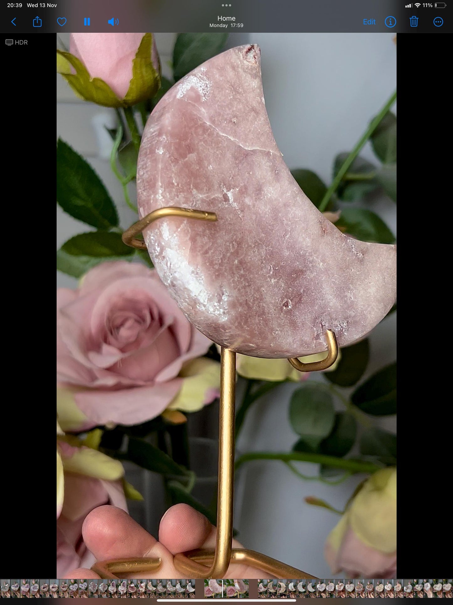 High grade, pink amethyst moon with green jasper