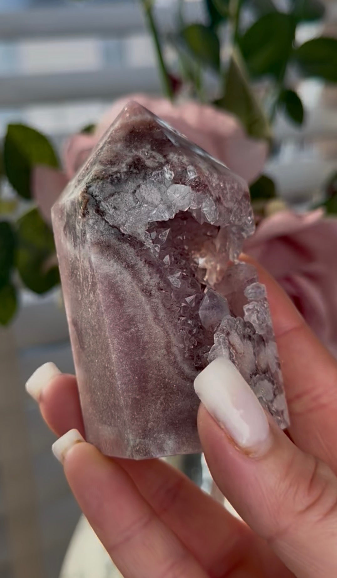 Pink amethyst tower
