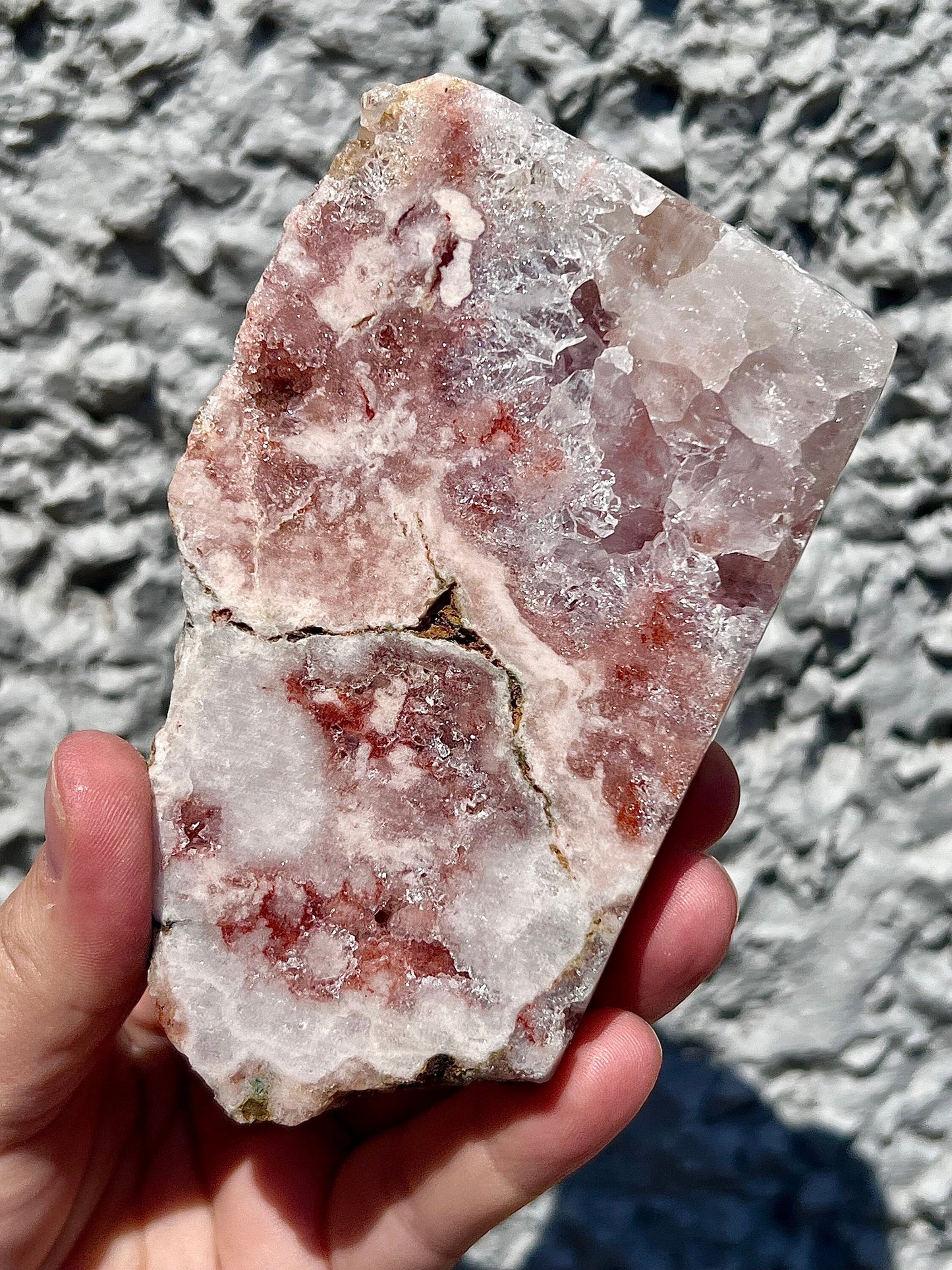 high grade, pink amethyst, Chonky, slab