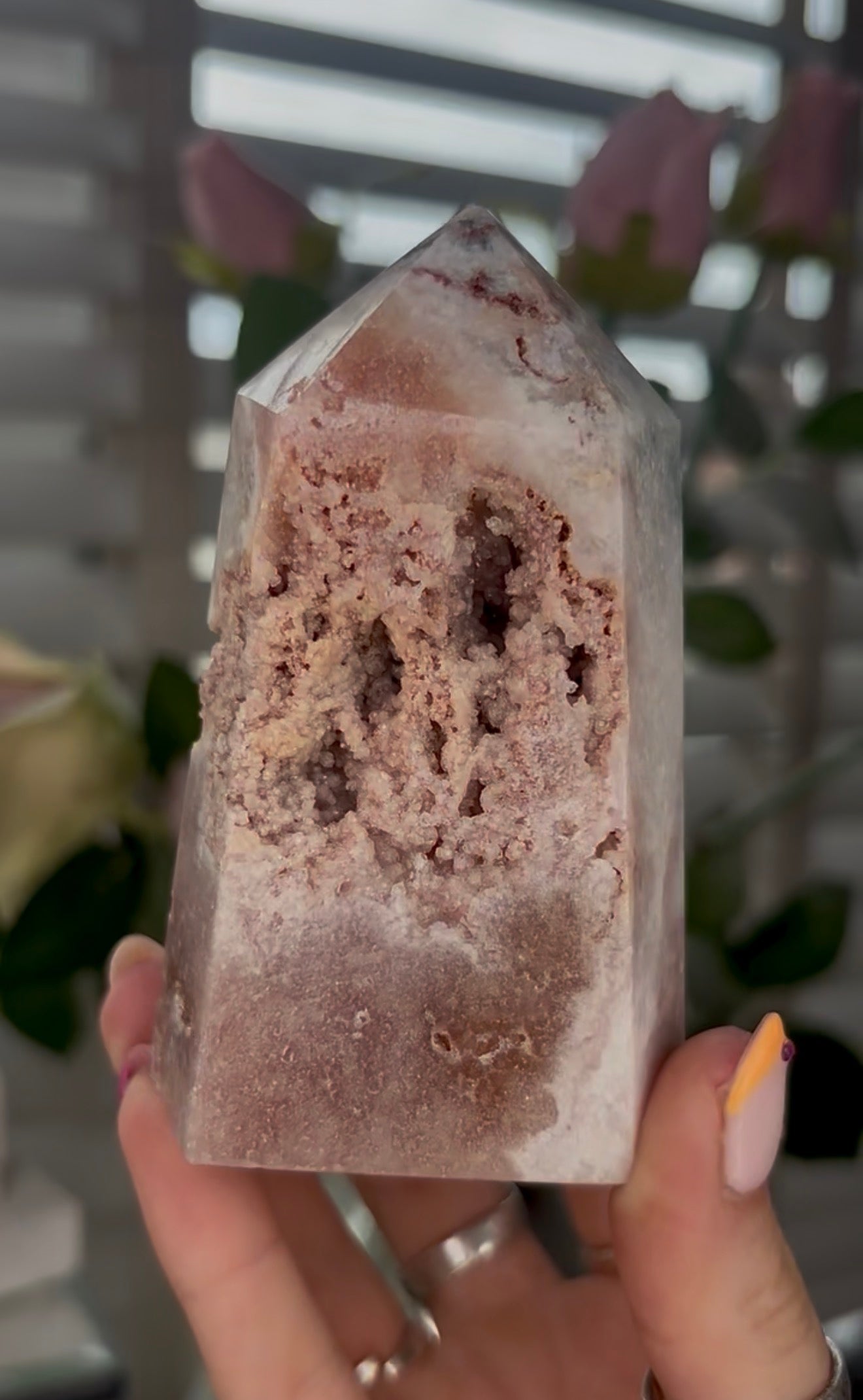 Beautiful, Pink amethyst tower
