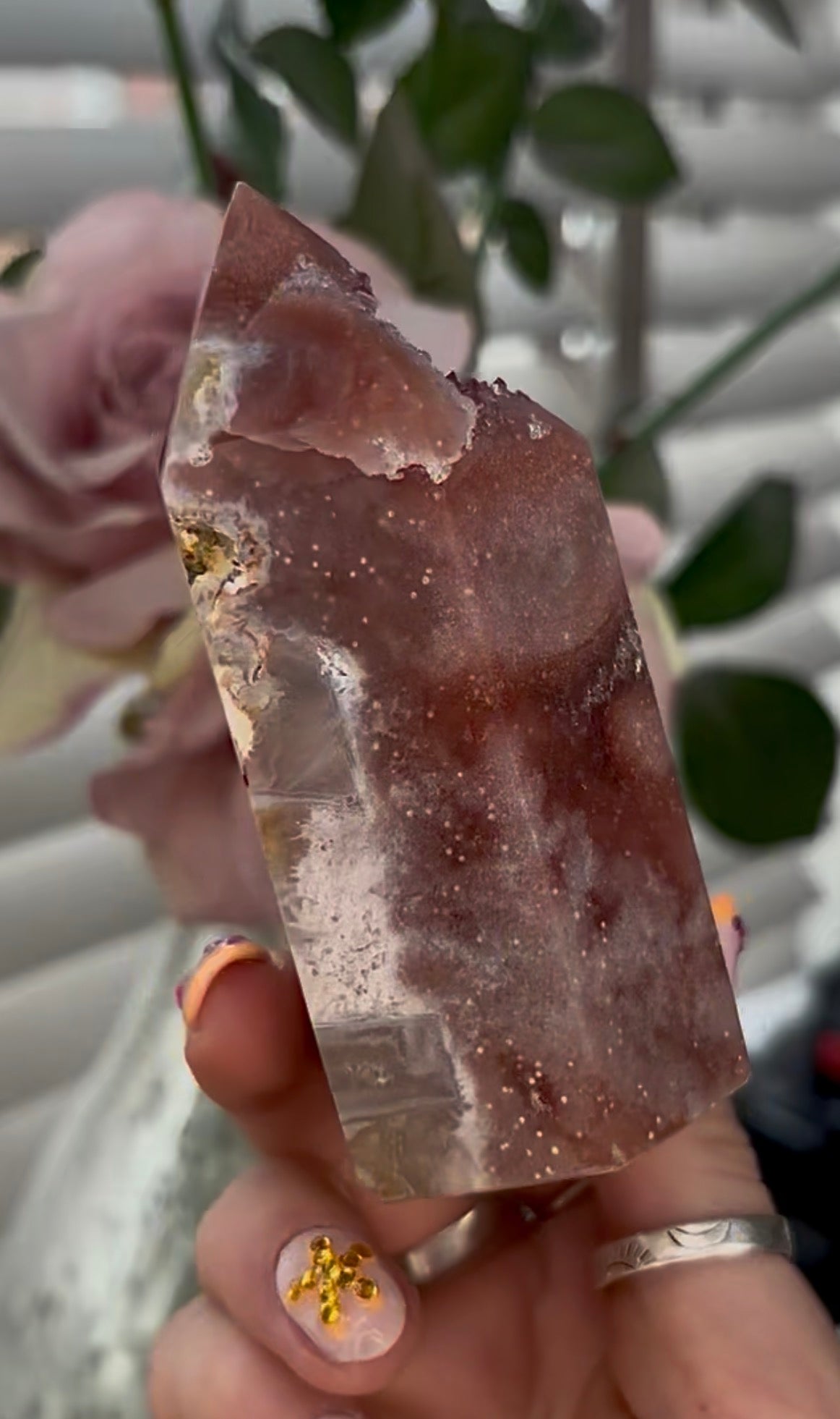 Beautiful, high quality, Pink amethyst tower