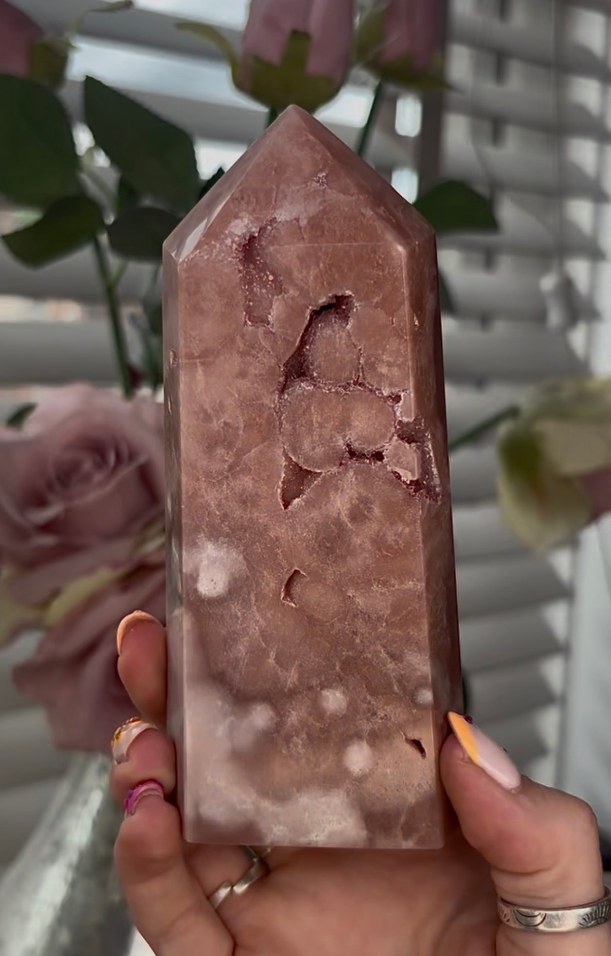 Beautiful, Pink amethyst tower