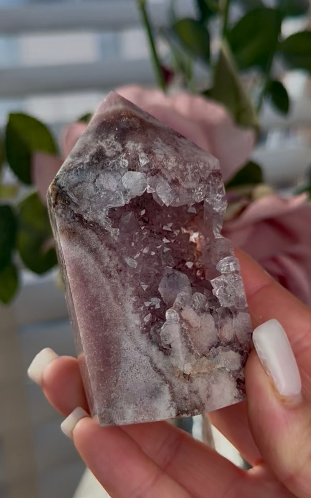 Pink amethyst tower