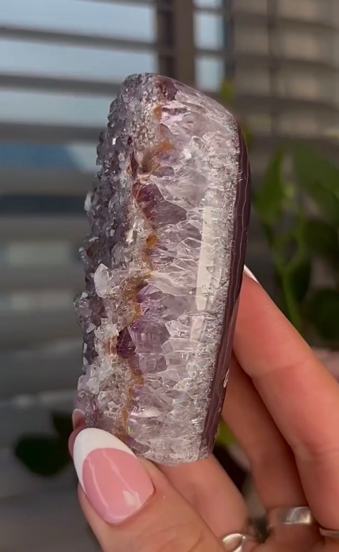 rainbow amethyst agate cutbase