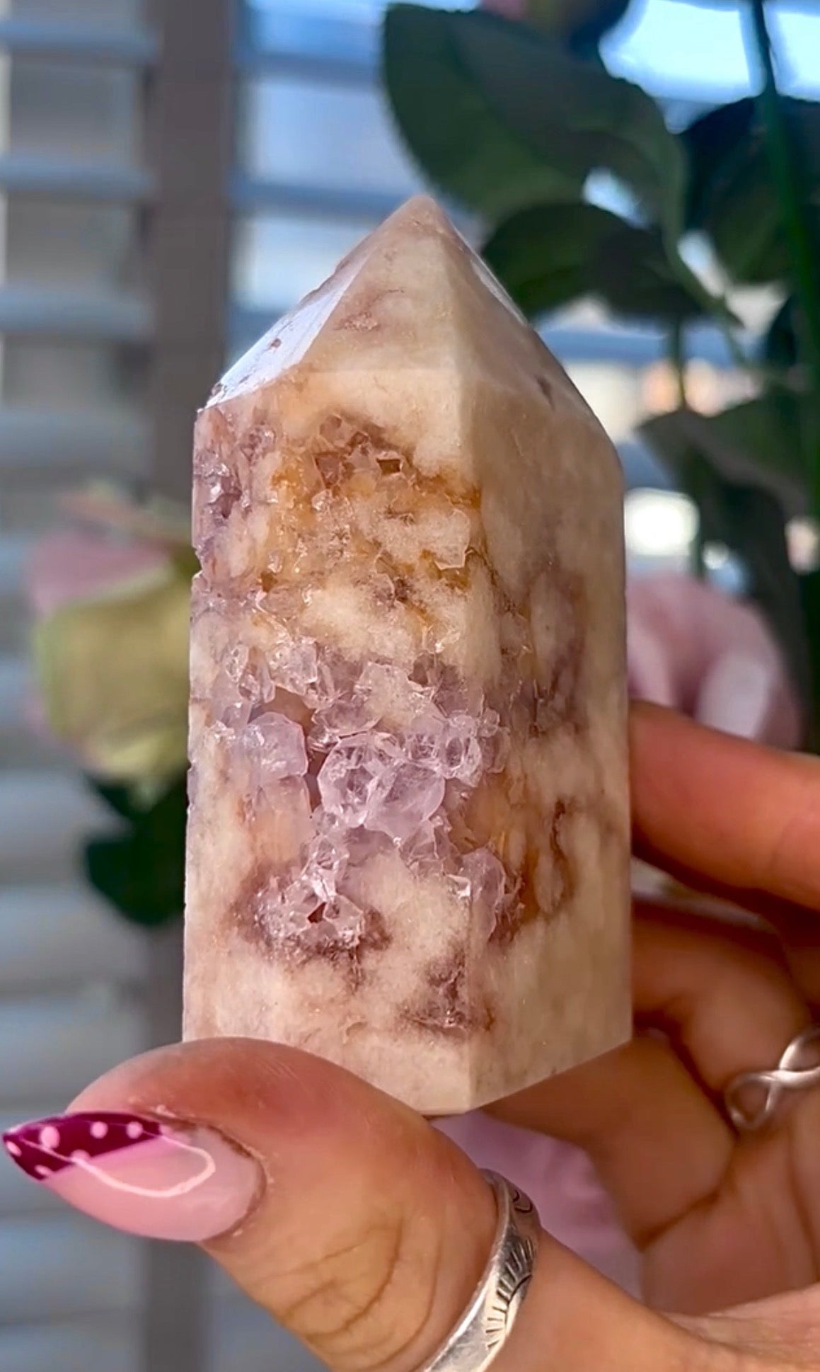 Pink amethyst tower