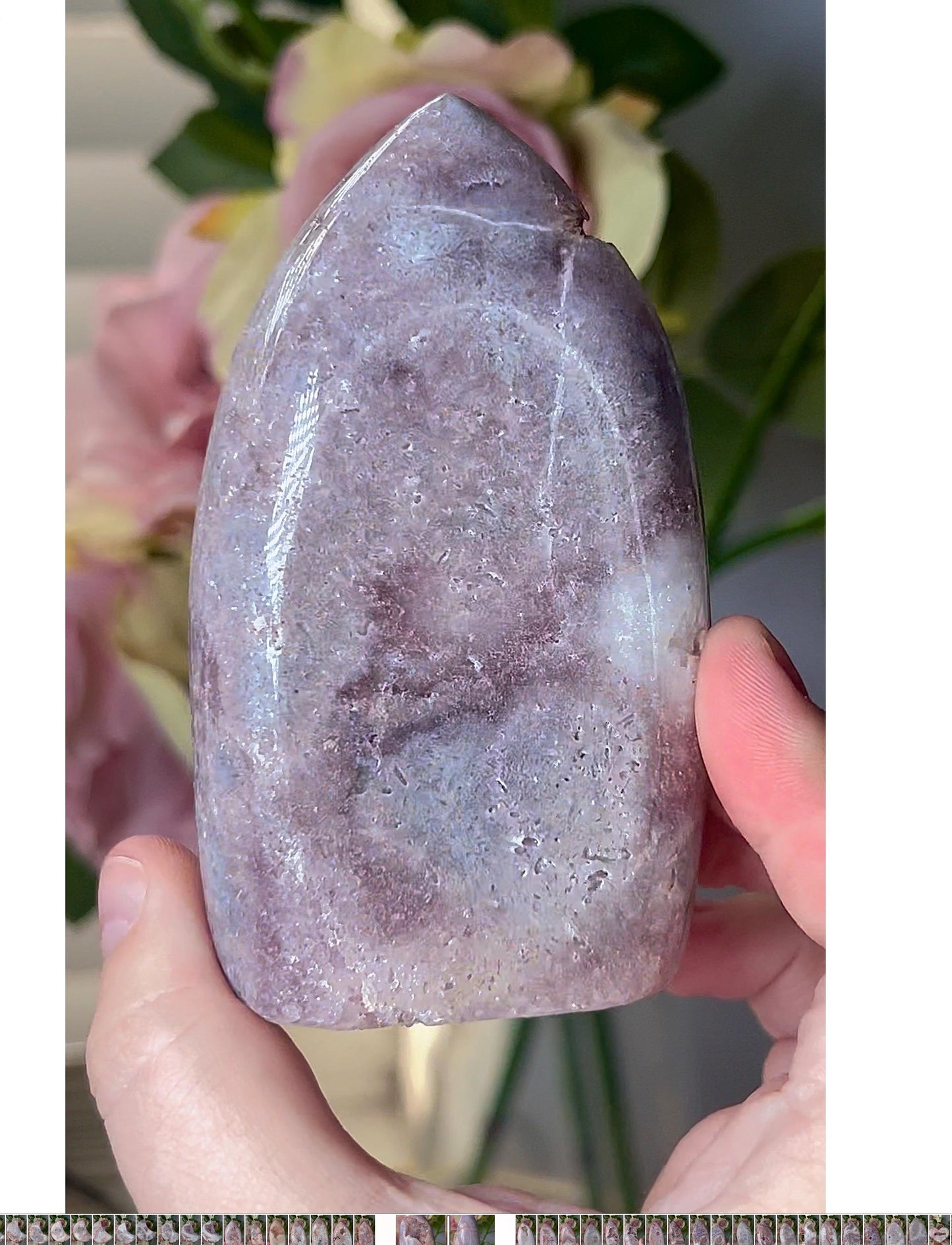 High grade, pink amethyst flame